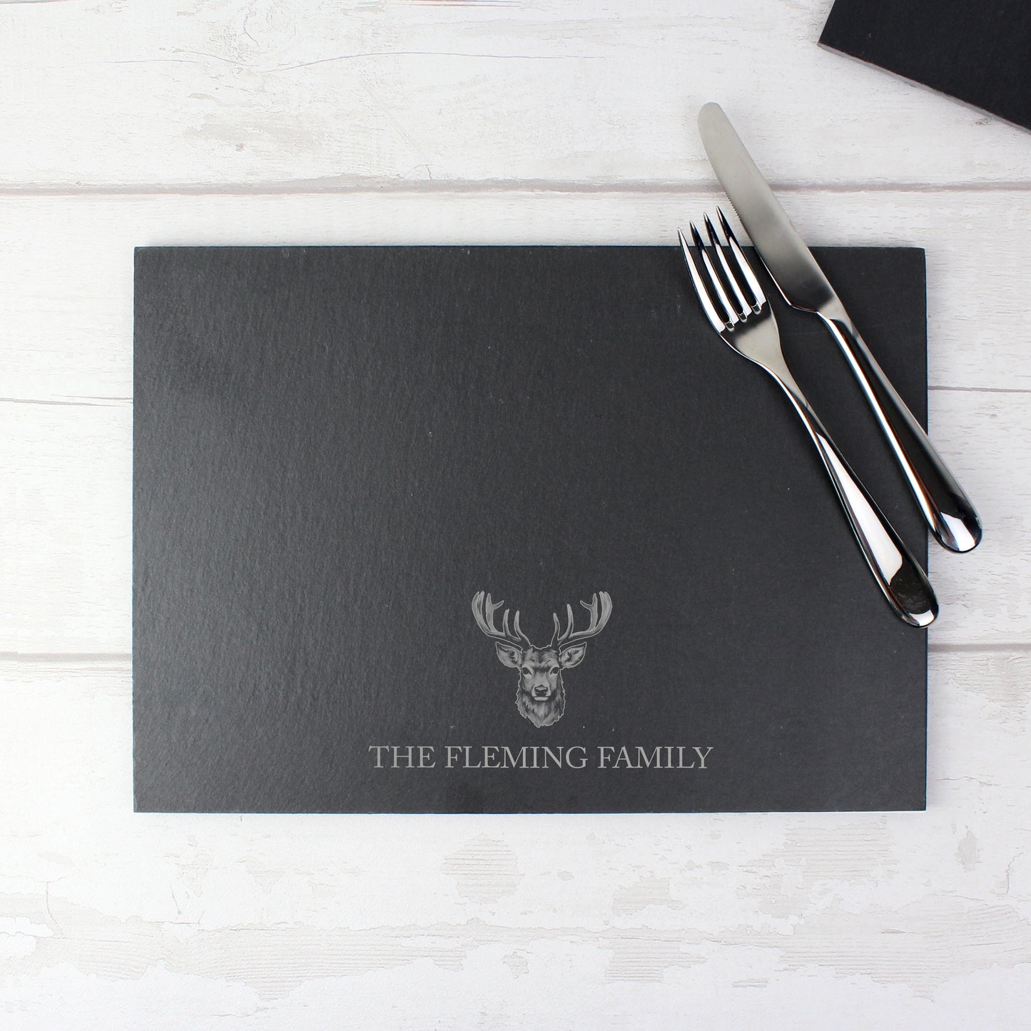 Personalised Stag Slate Placemat - MK&JD Gifts