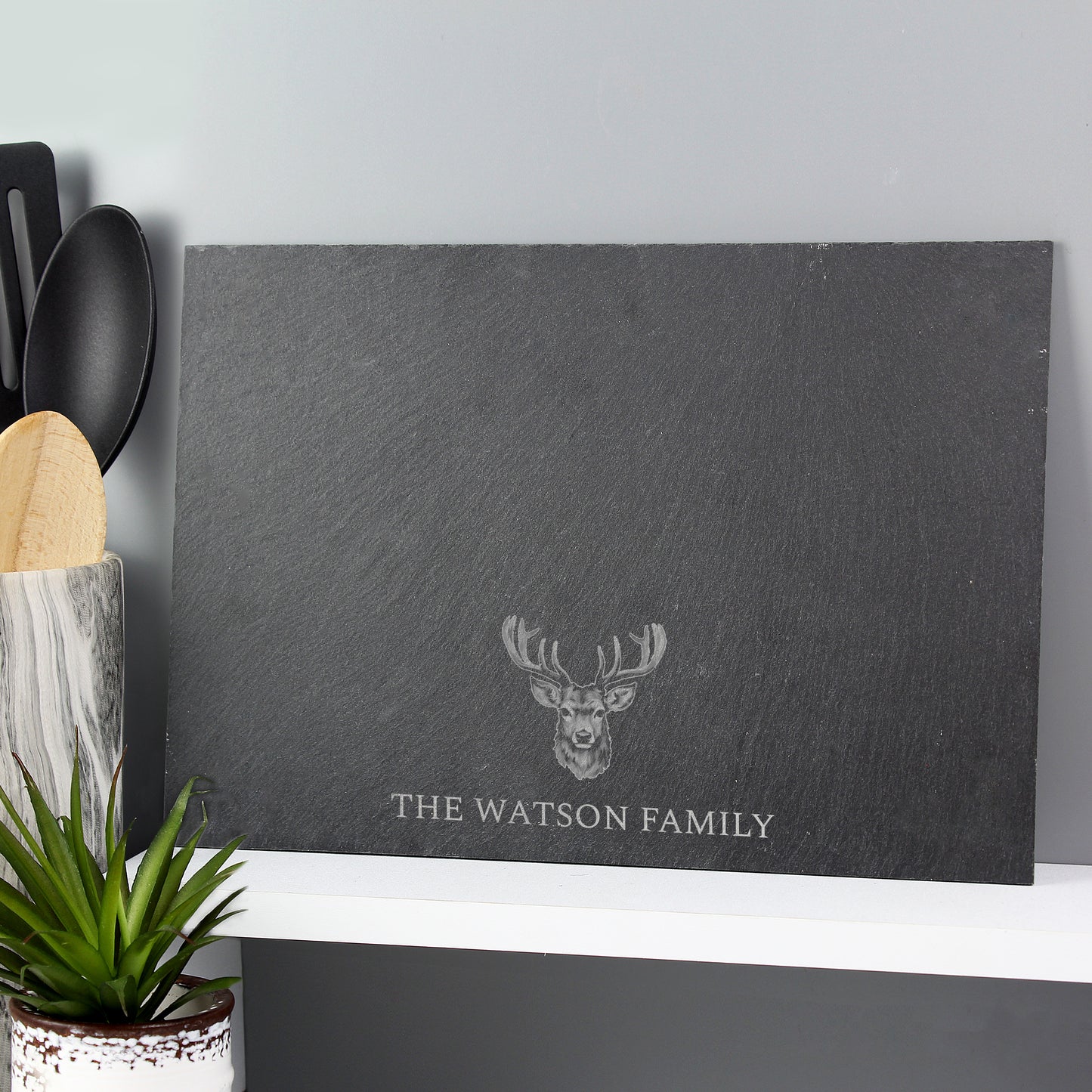 Personalised Stag Slate Placemat - MK&JD Gifts
