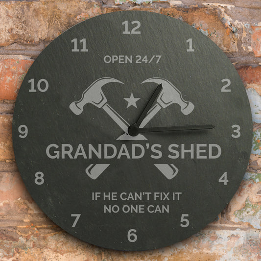 Personalised Tools Slate Clock - MK&JD Gifts