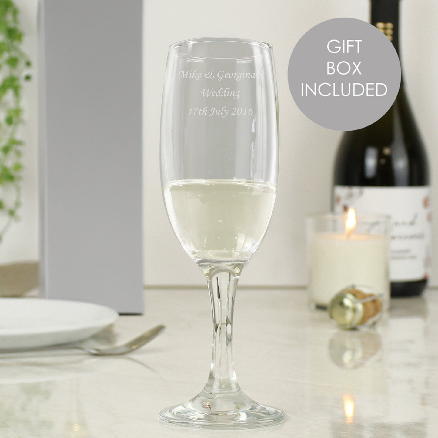 Personalised Traditional Toast Flute - MK&JD Gifts