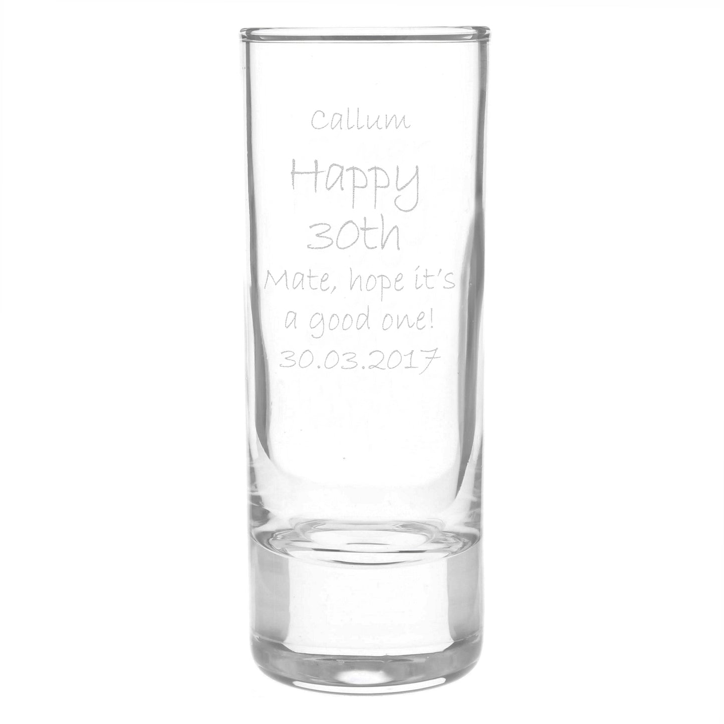 Personalised Engraved Shot Glass - MK&JD Gifts