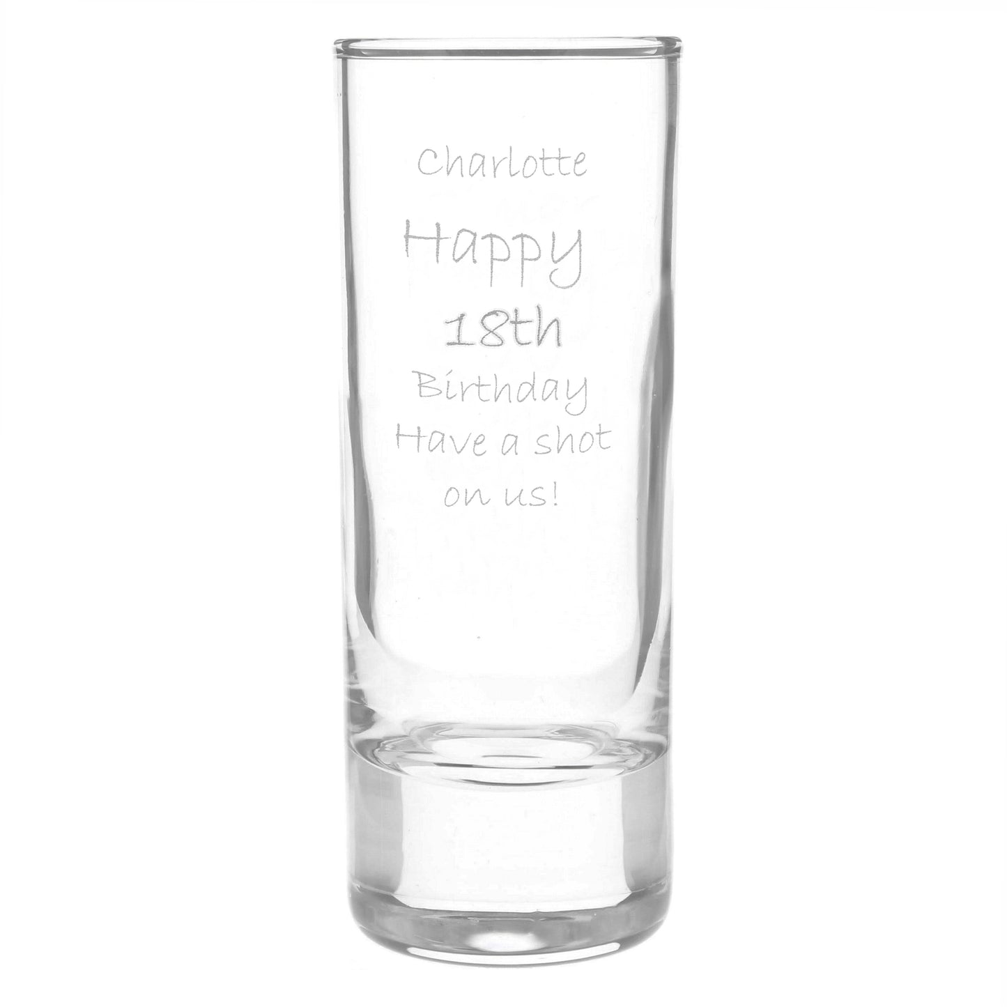 Personalised Engraved Shot Glass - MK&JD Gifts