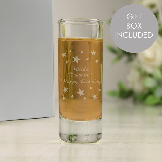 Personalised Starry Shot Glass - MK&JD Gifts