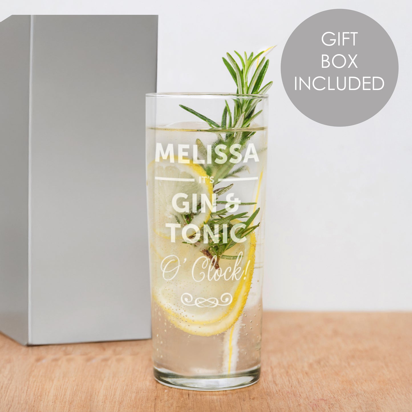 Personalised Its...OClock Hi Ball Glass - MK&JD Gifts