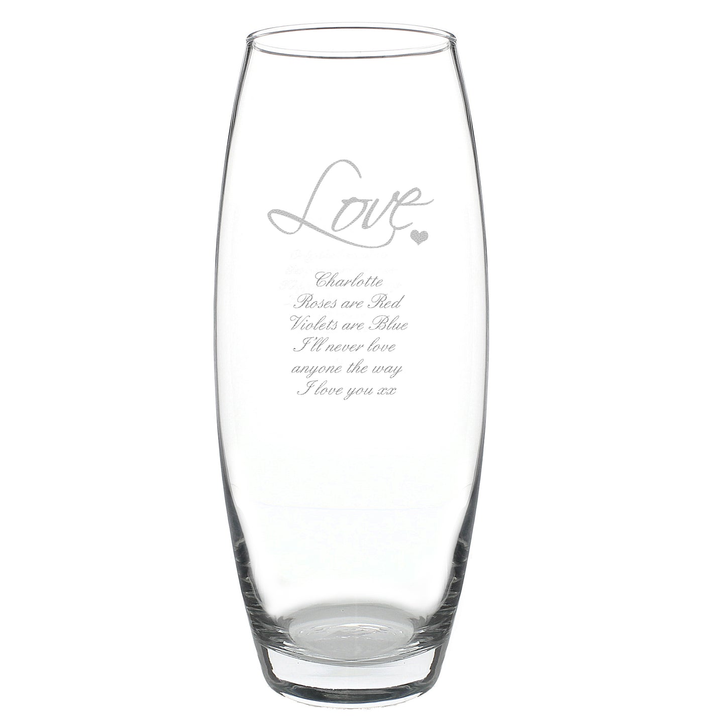 Personalised Love Bullet Vase - MK&JD Gifts