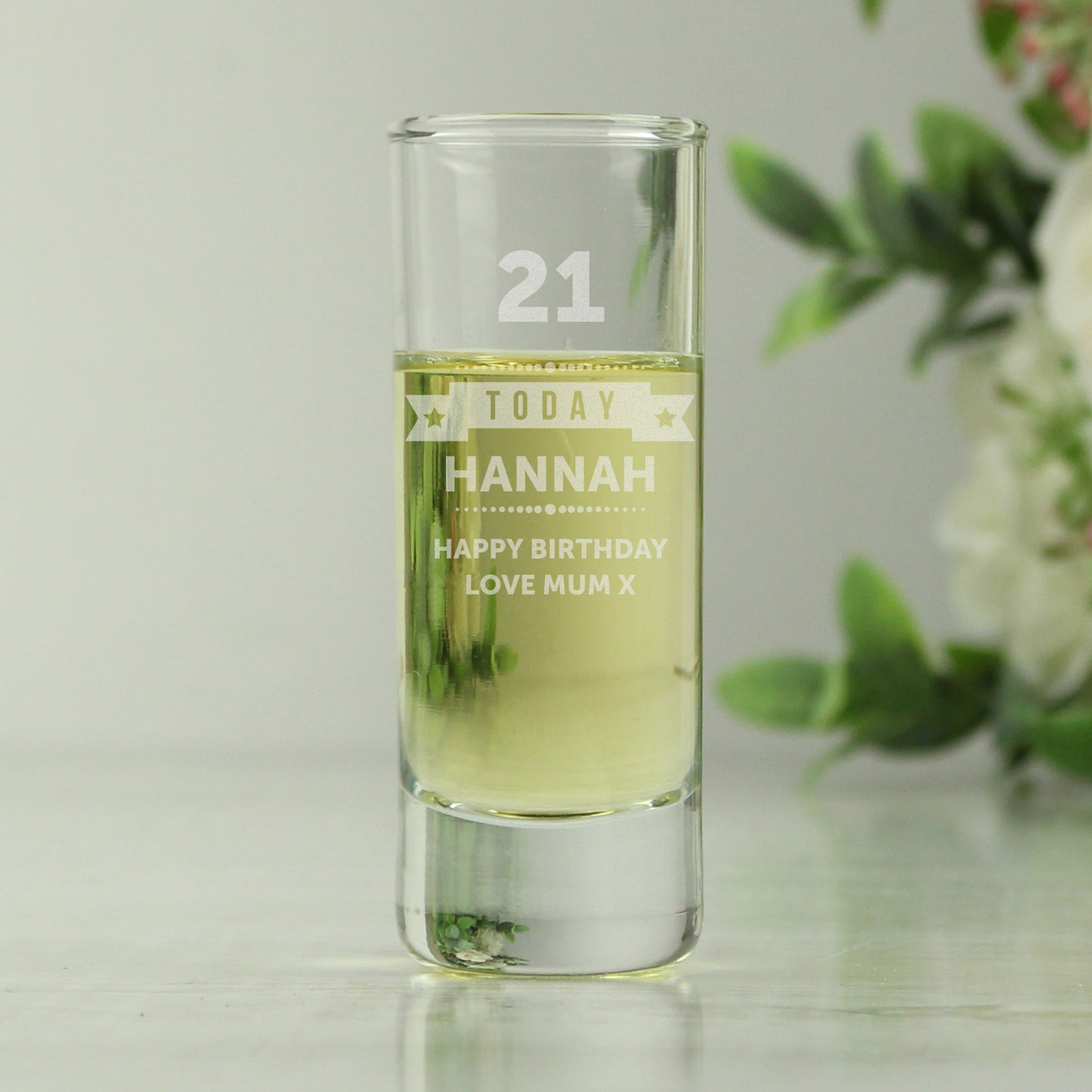 Personalised Birthday Star Shot Glass - MK&JD Gifts