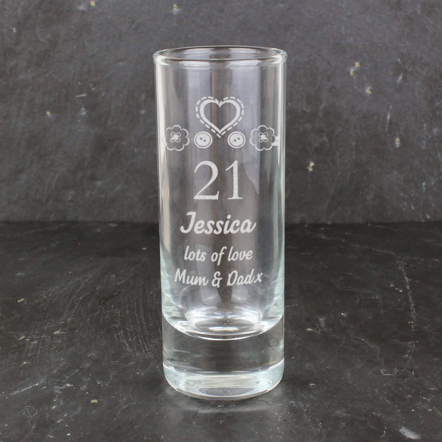 Personalised Birthday Craft Shot Glass Engraved - MK&JD Gifts