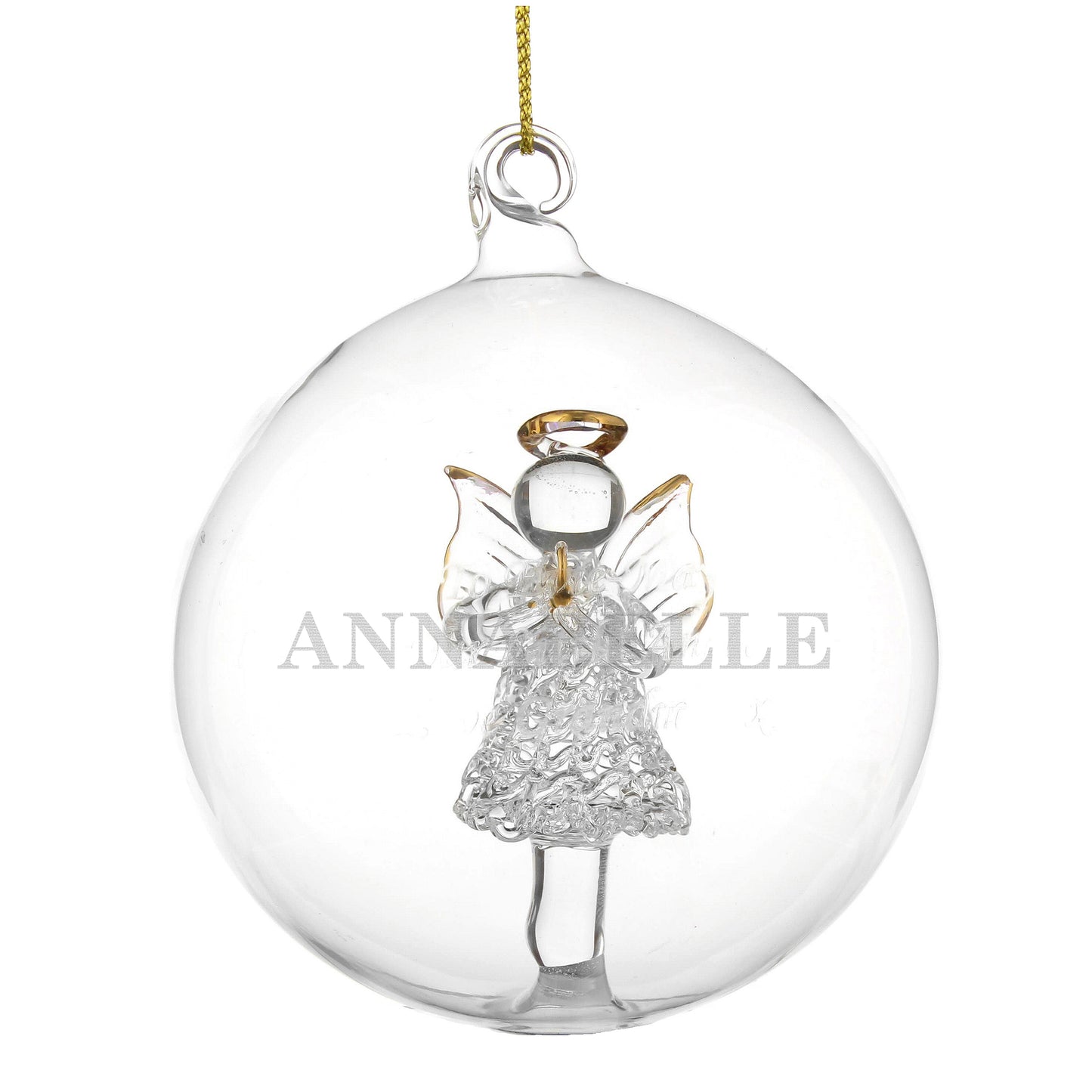 Personalised Name Only Angel Glass Bauble - MK&JD Gifts