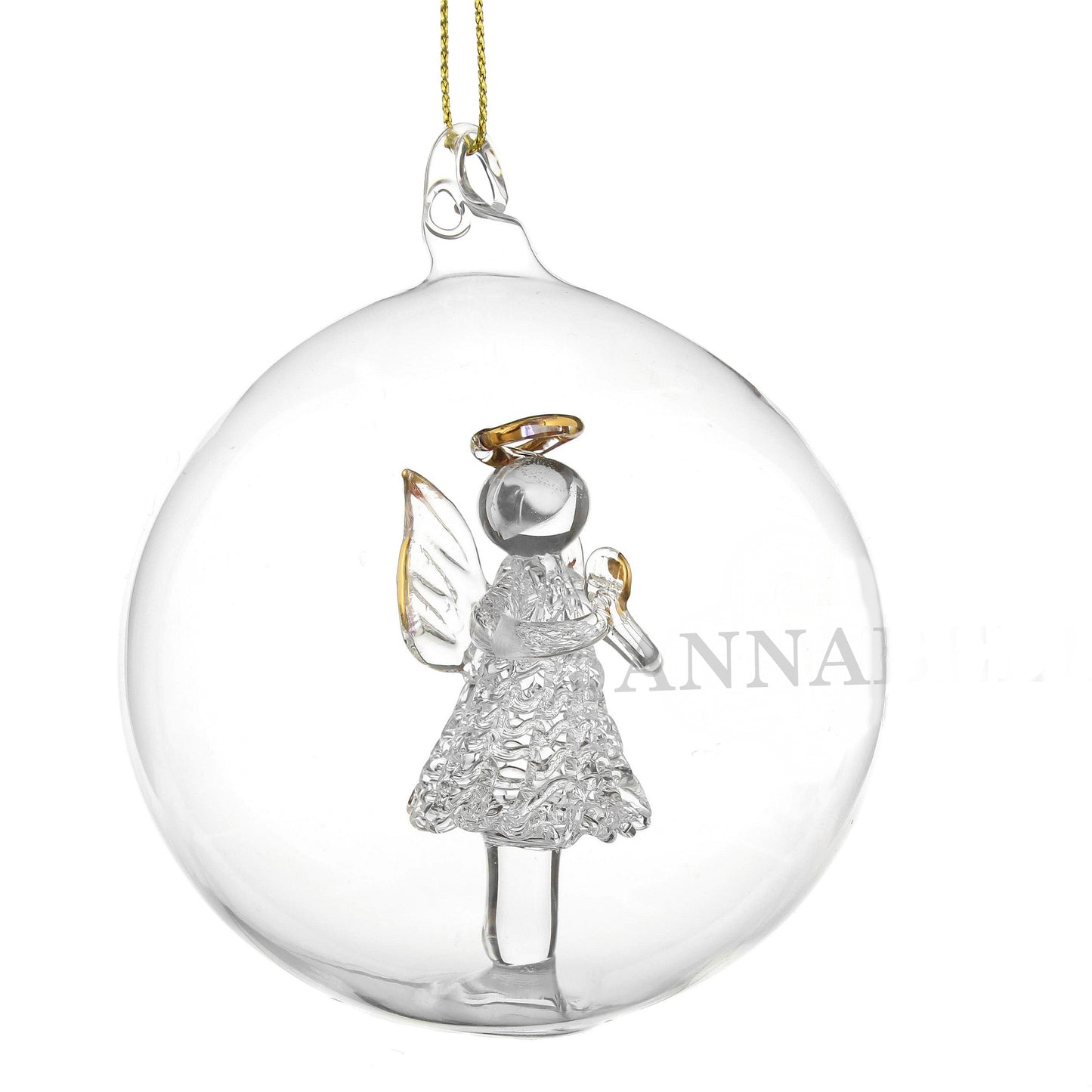 Personalised Name Only Angel Glass Bauble - MK&JD Gifts