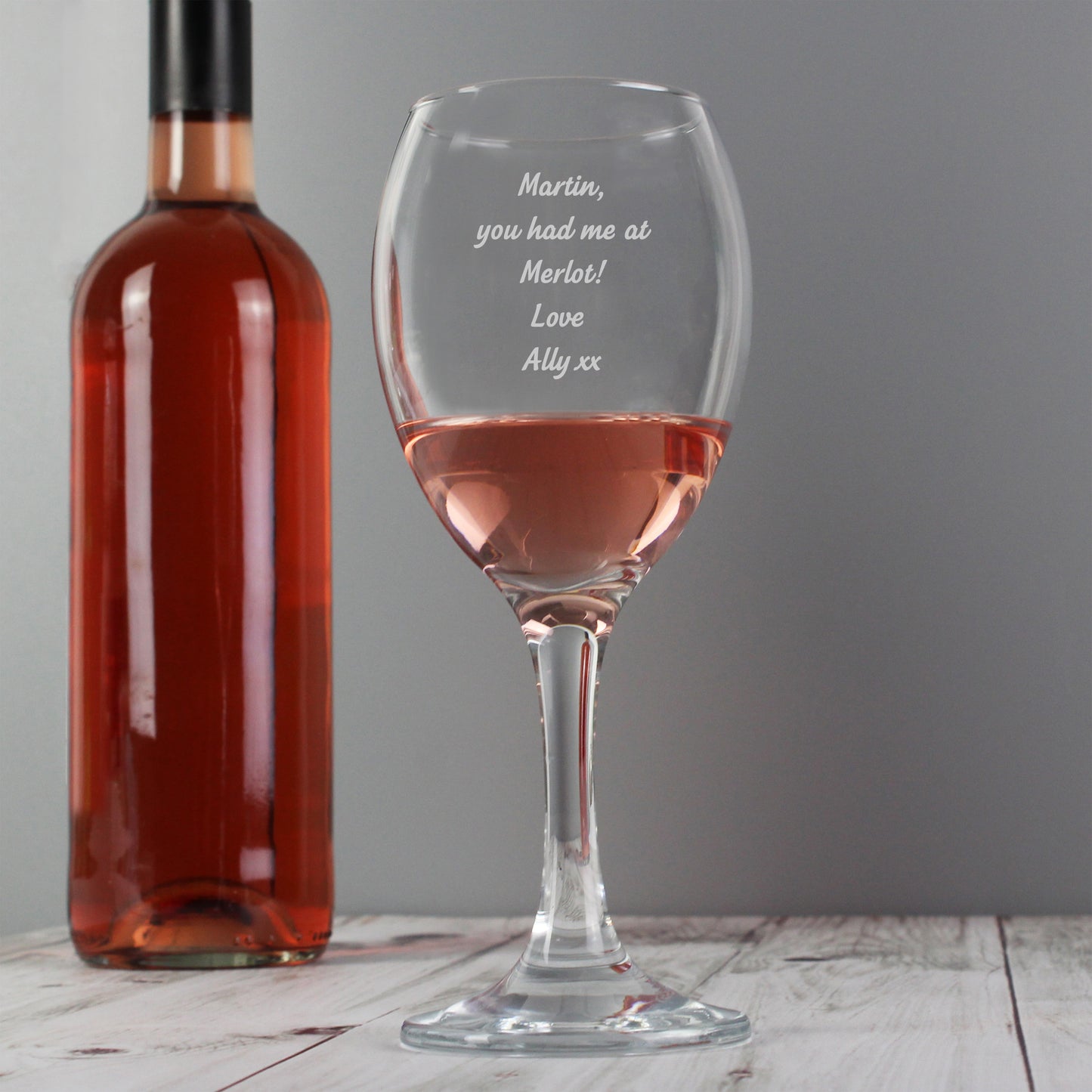 Personalised Any Message Wine Glass - MK&JD Gifts
