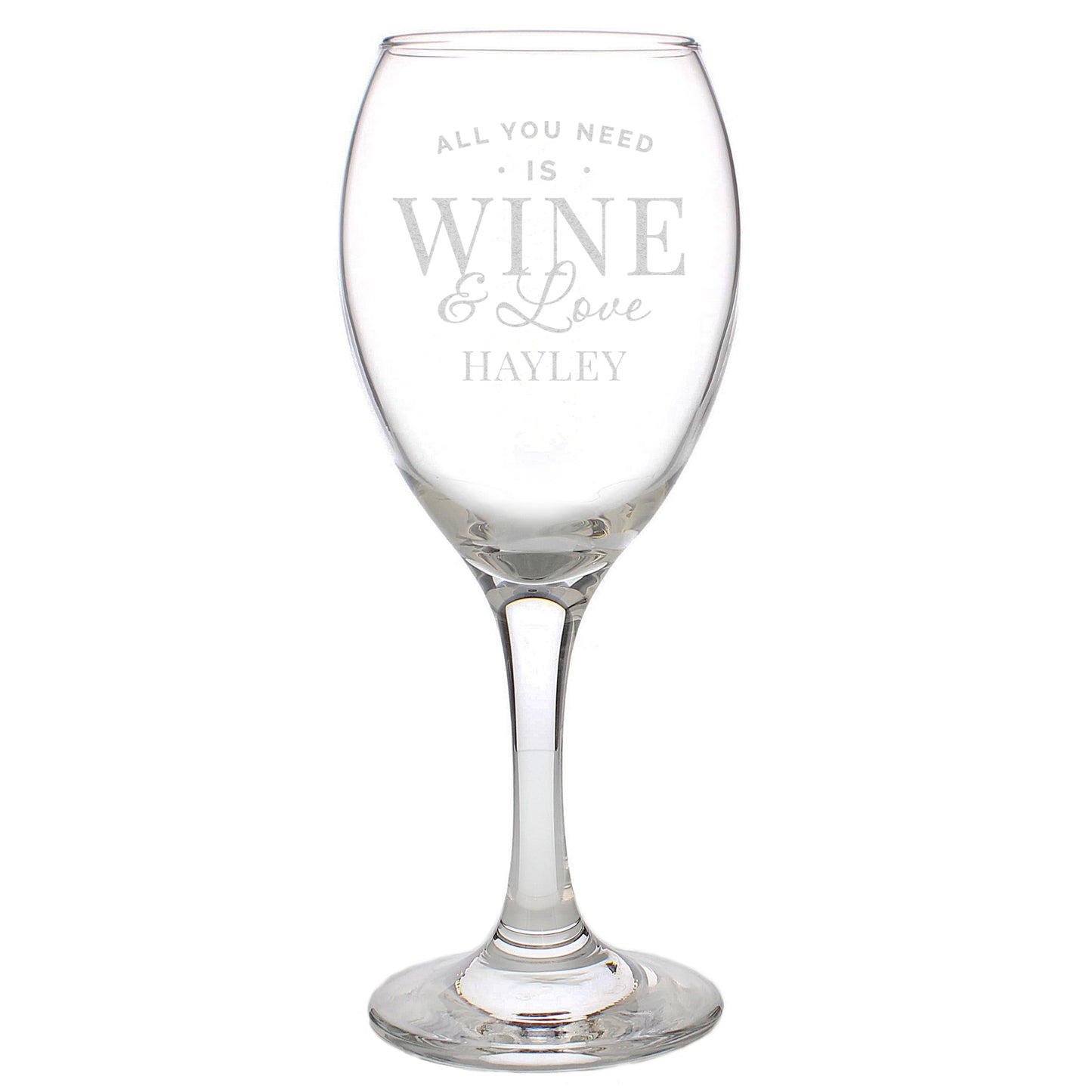 Personalised 'All You Need is Wine' Wine Glass - MK&JD Gifts
