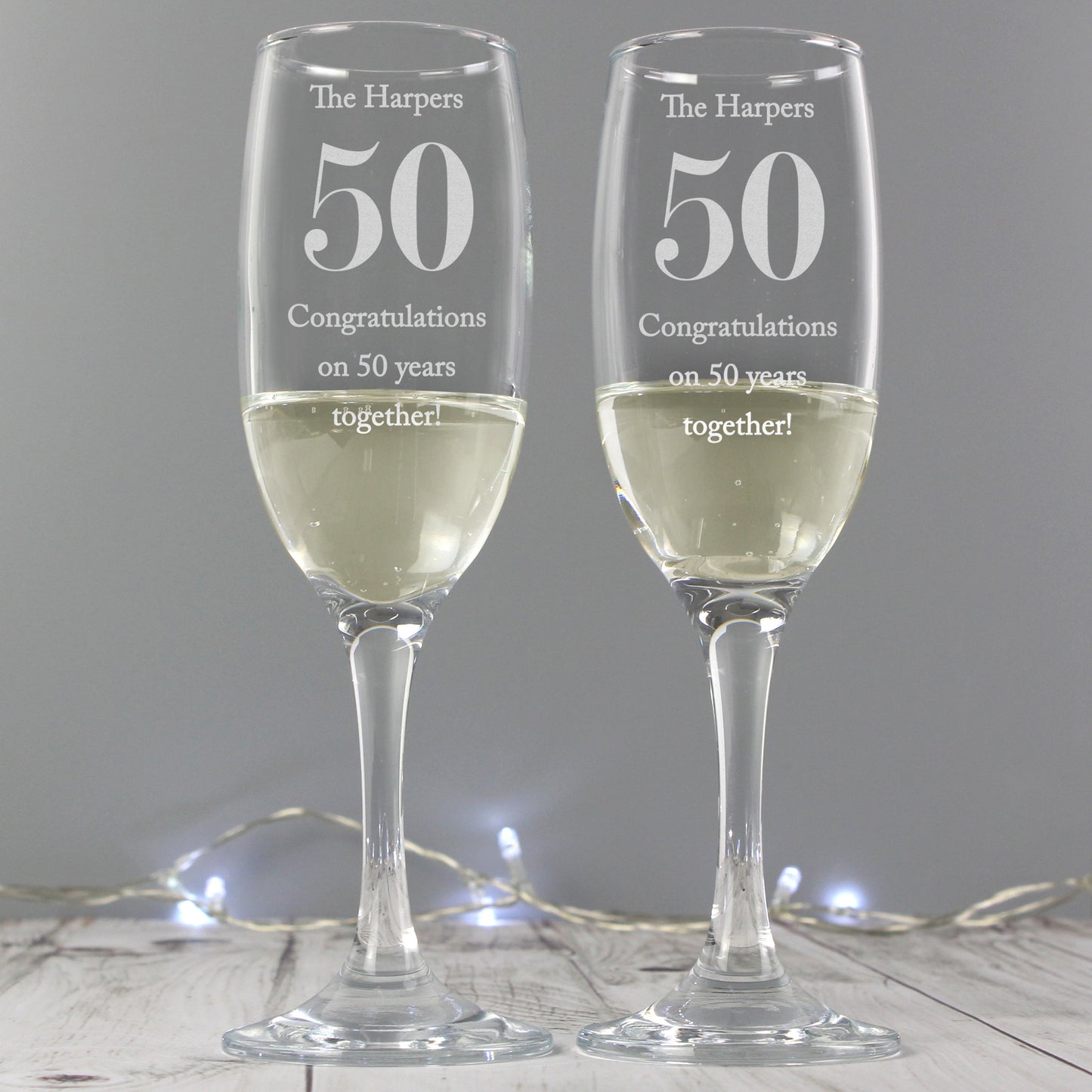 Personalised Anniversary Pair of Flutes - MK&JD Gifts