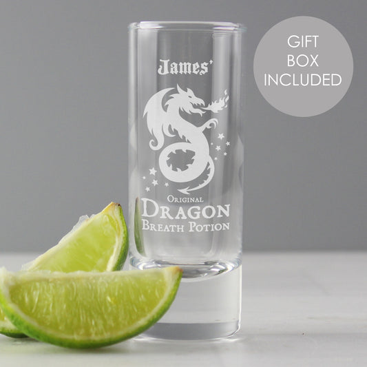 Personalised Dragon Breath Potion Shot Glass - MK&JD Gifts
