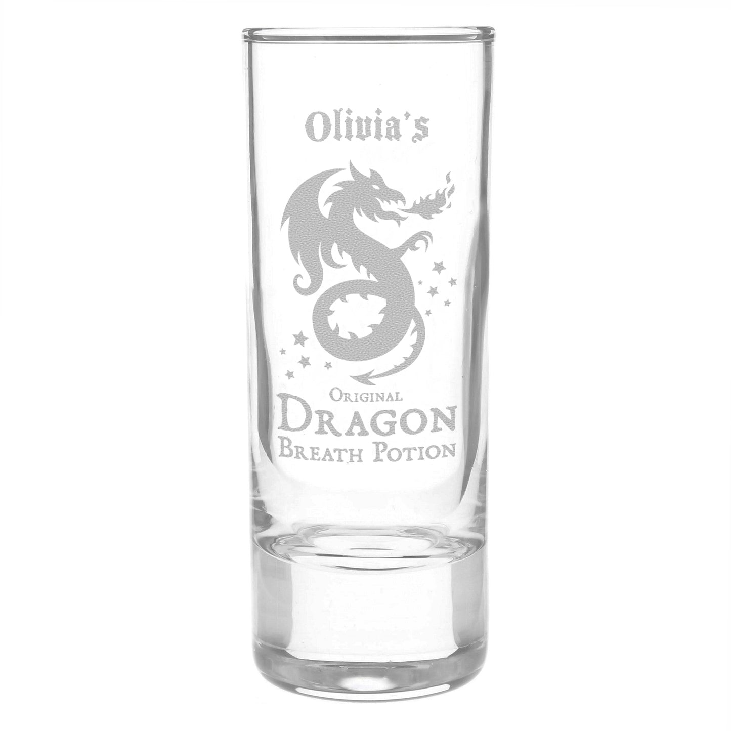 Personalised Dragon Breath Potion Shot Glass - MK&JD Gifts