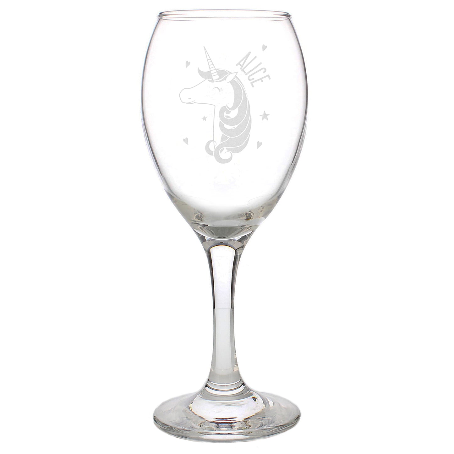 Personalised Unicorn Engraved Wine Glass - MK&JD Gifts