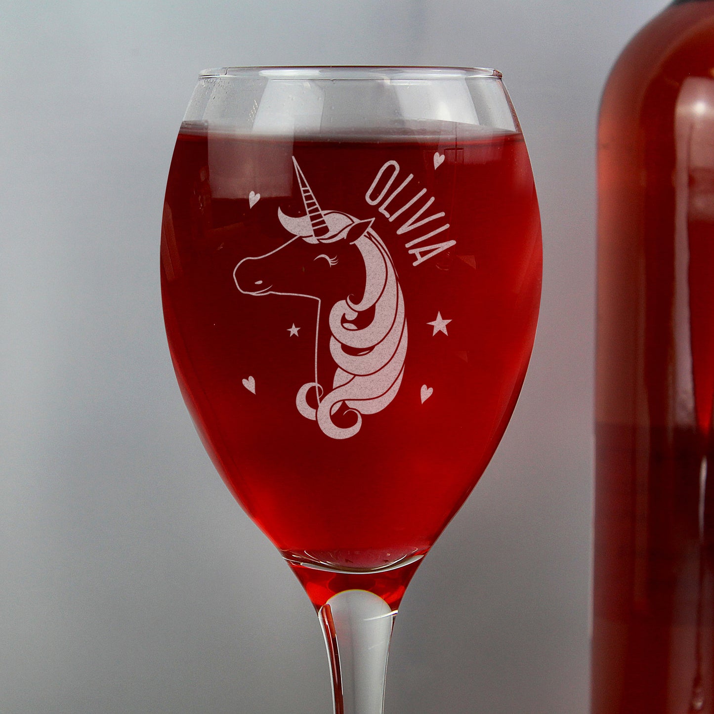 Personalised Unicorn Engraved Wine Glass - MK&JD Gifts