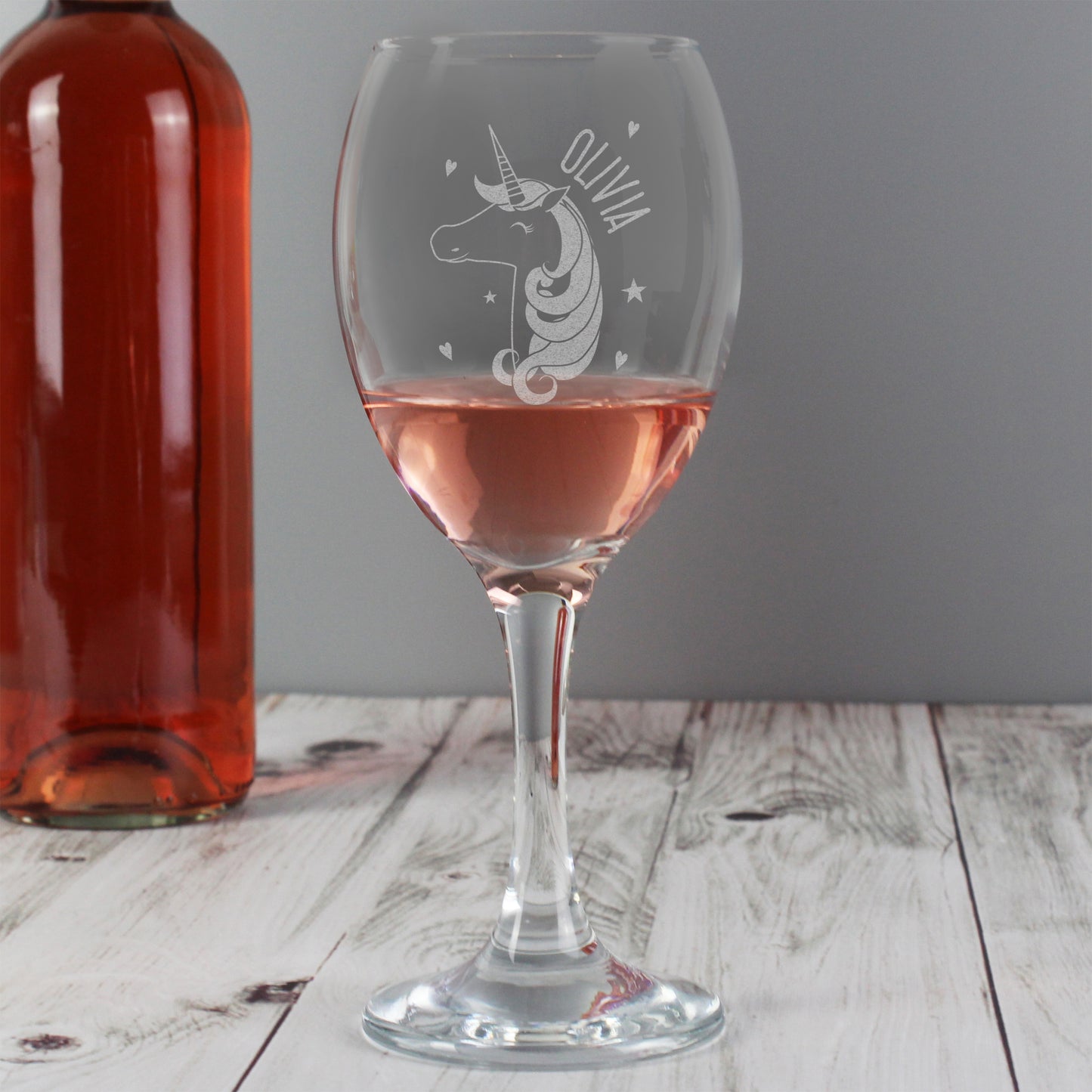 Personalised Unicorn Engraved Wine Glass - MK&JD Gifts
