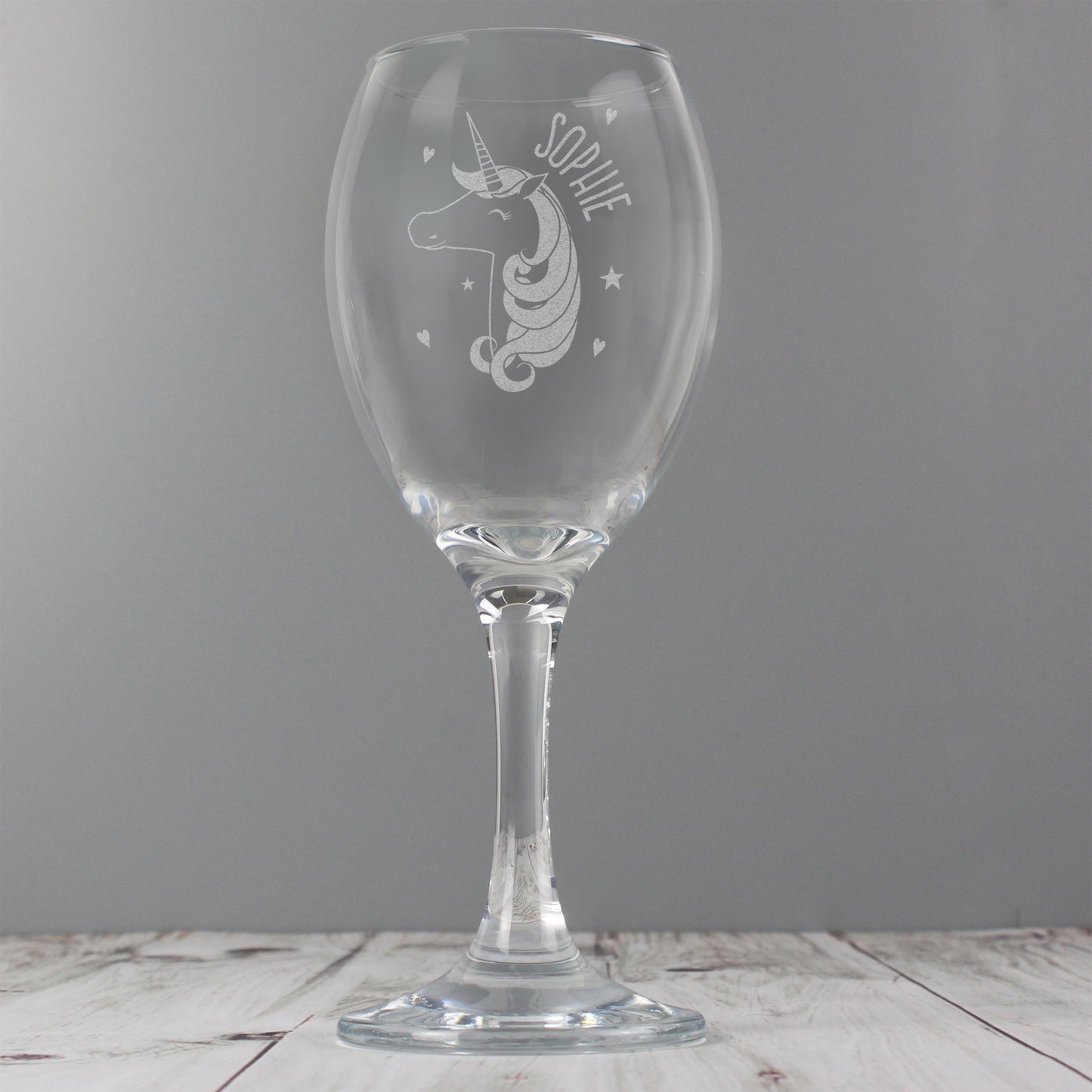 Personalised Unicorn Engraved Wine Glass - MK&JD Gifts
