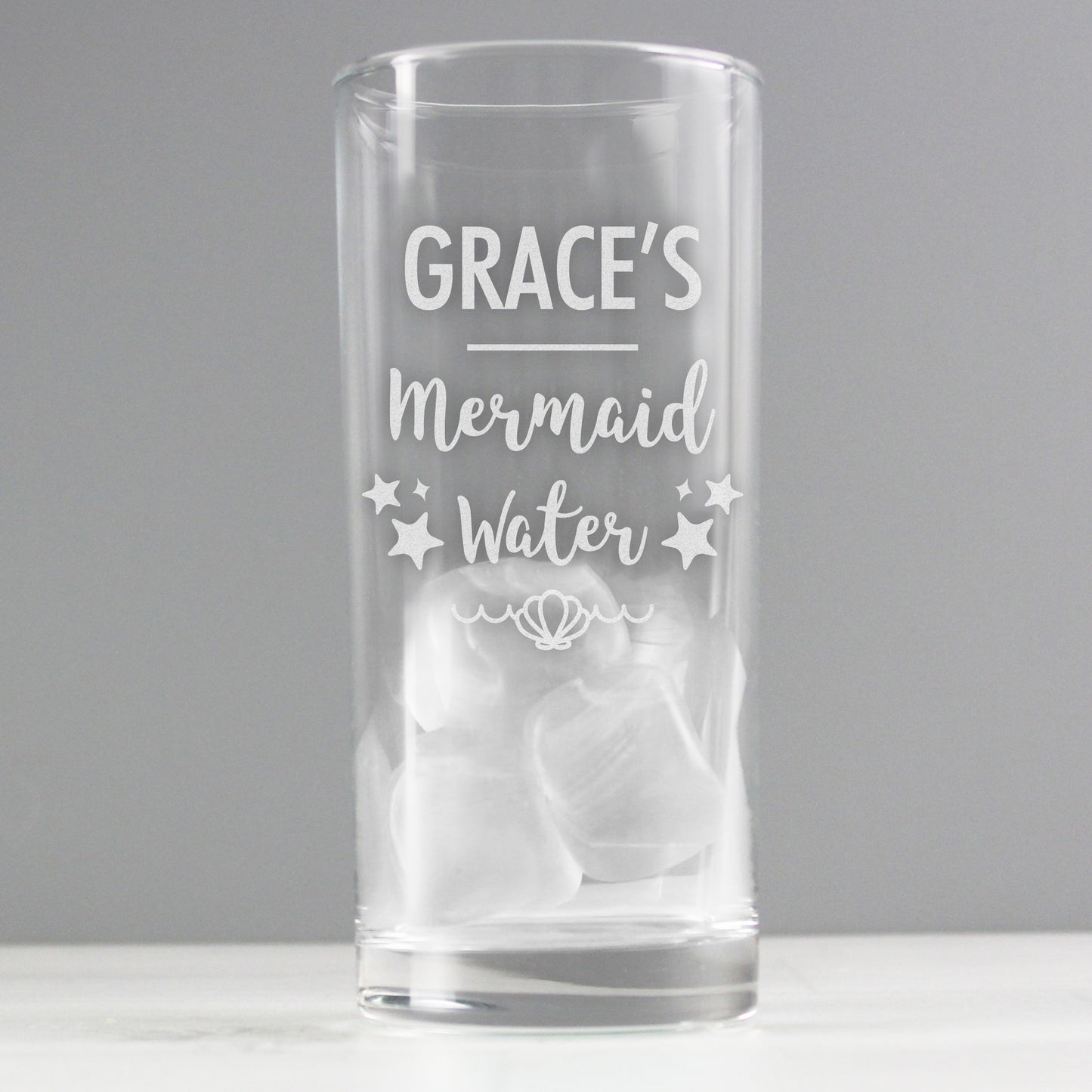 Personalised Mermaid Water Hi Ball Glass - MK&JD Gifts