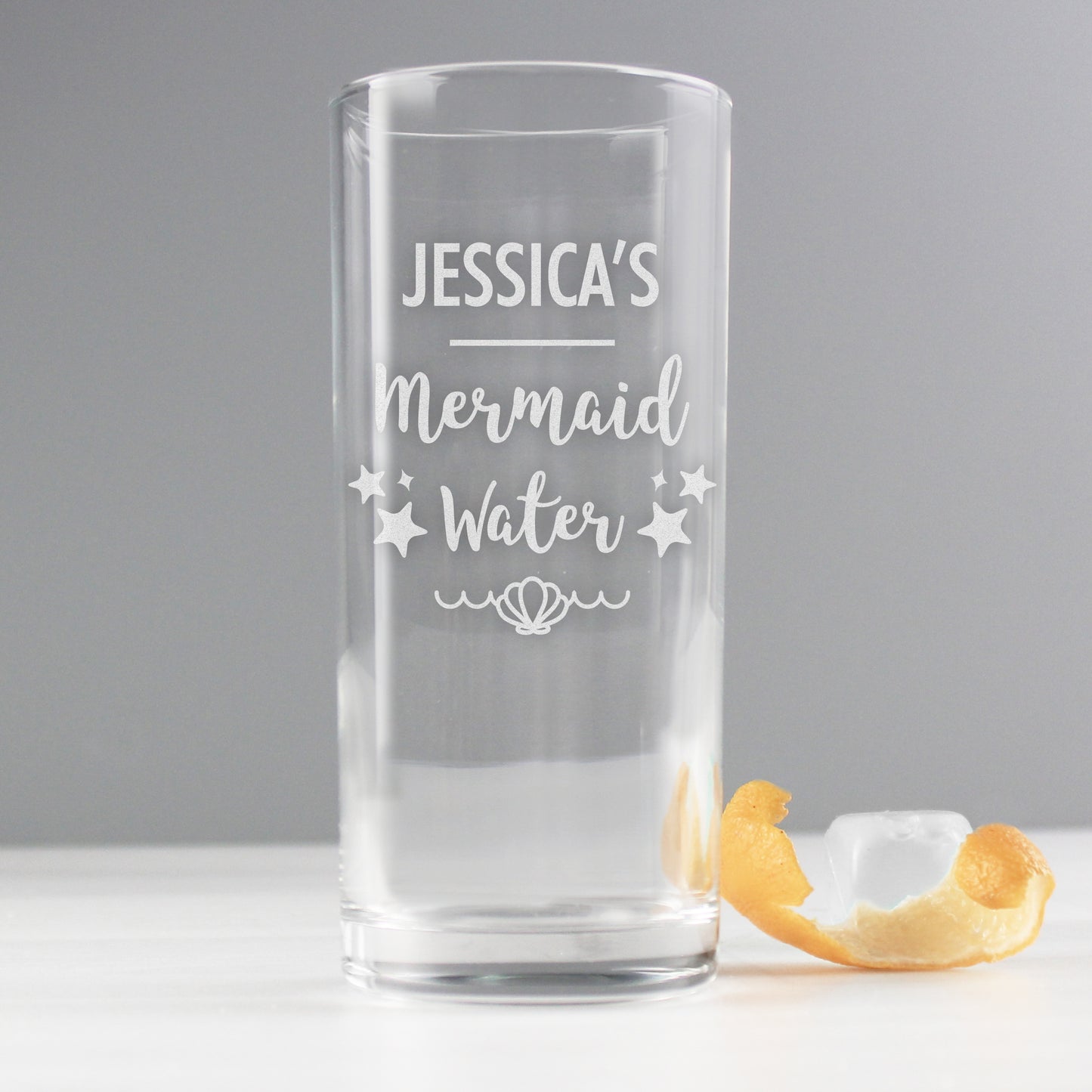 Personalised Mermaid Water Hi Ball Glass - MK&JD Gifts