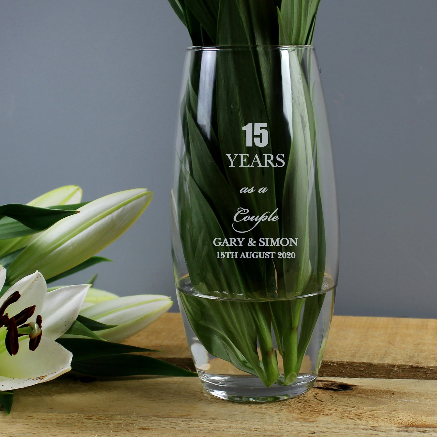 Personalised Anniversary Bullet Vase - MK&JD Gifts