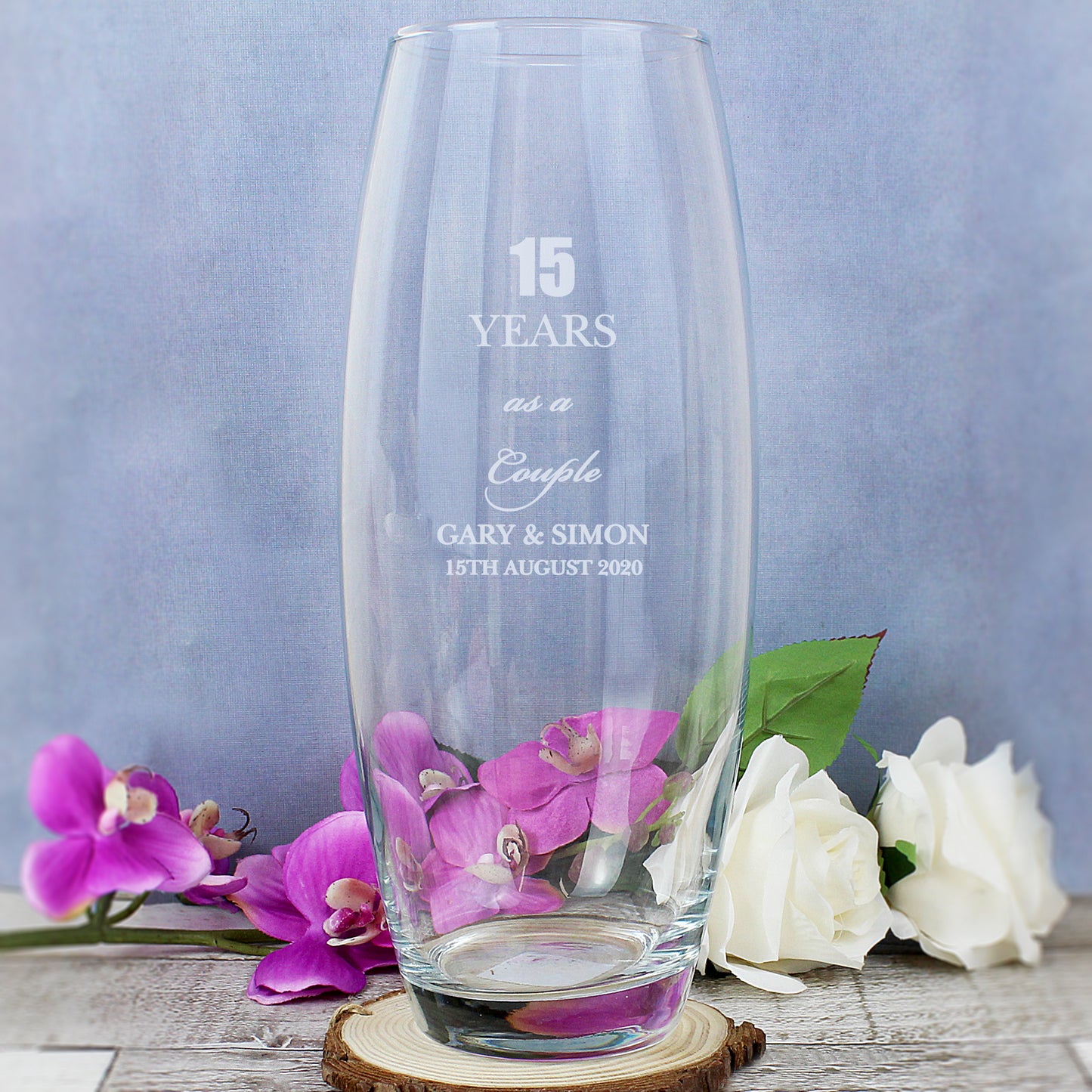 Personalised Anniversary Bullet Vase - MK&JD Gifts