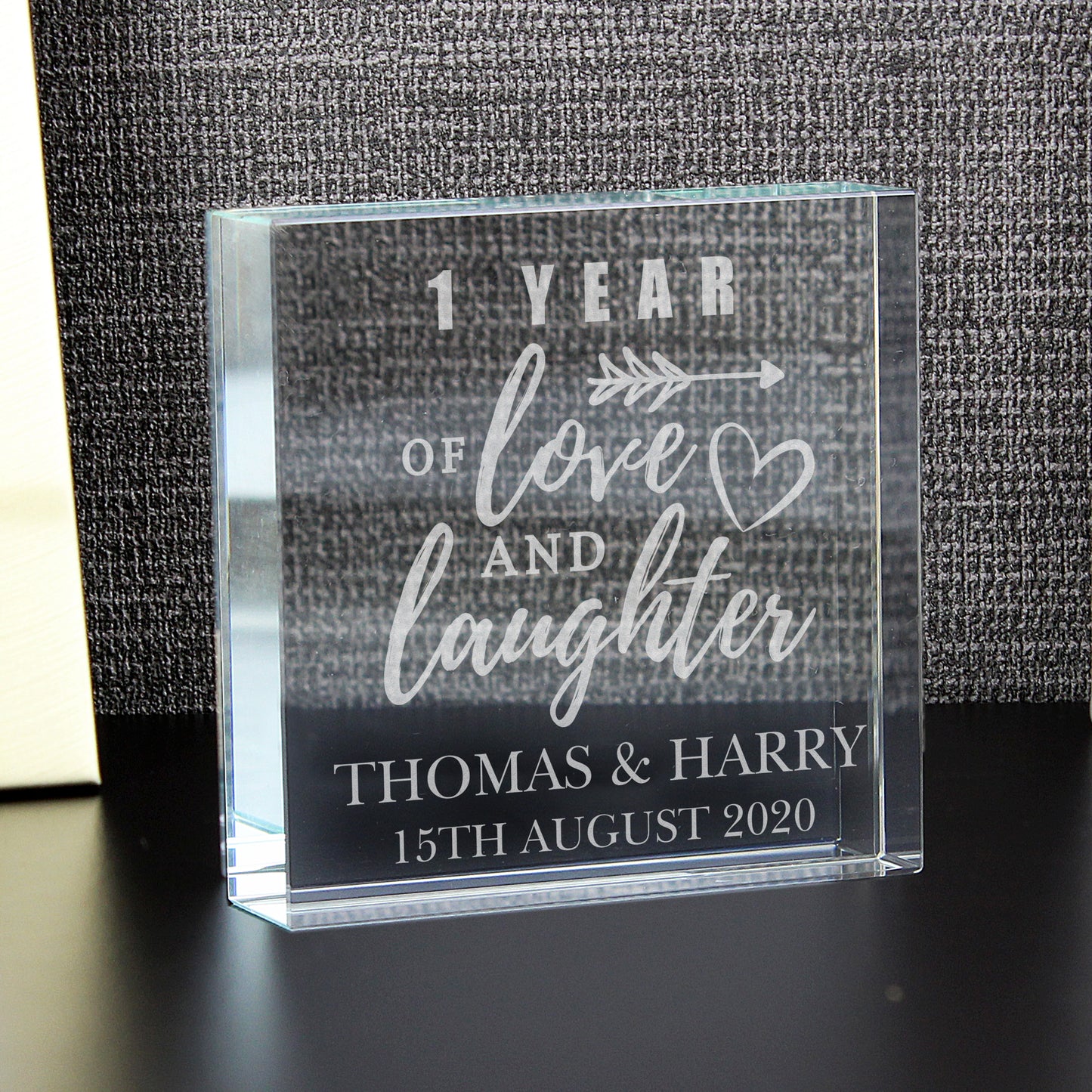 Personalised Anniversary Crystal Token - MK&JD Gifts