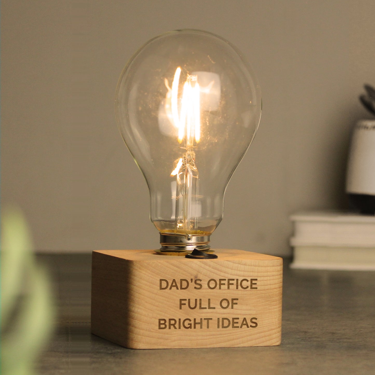 Personalised Message LED Bulb Table Lamp - MK&JD Gifts