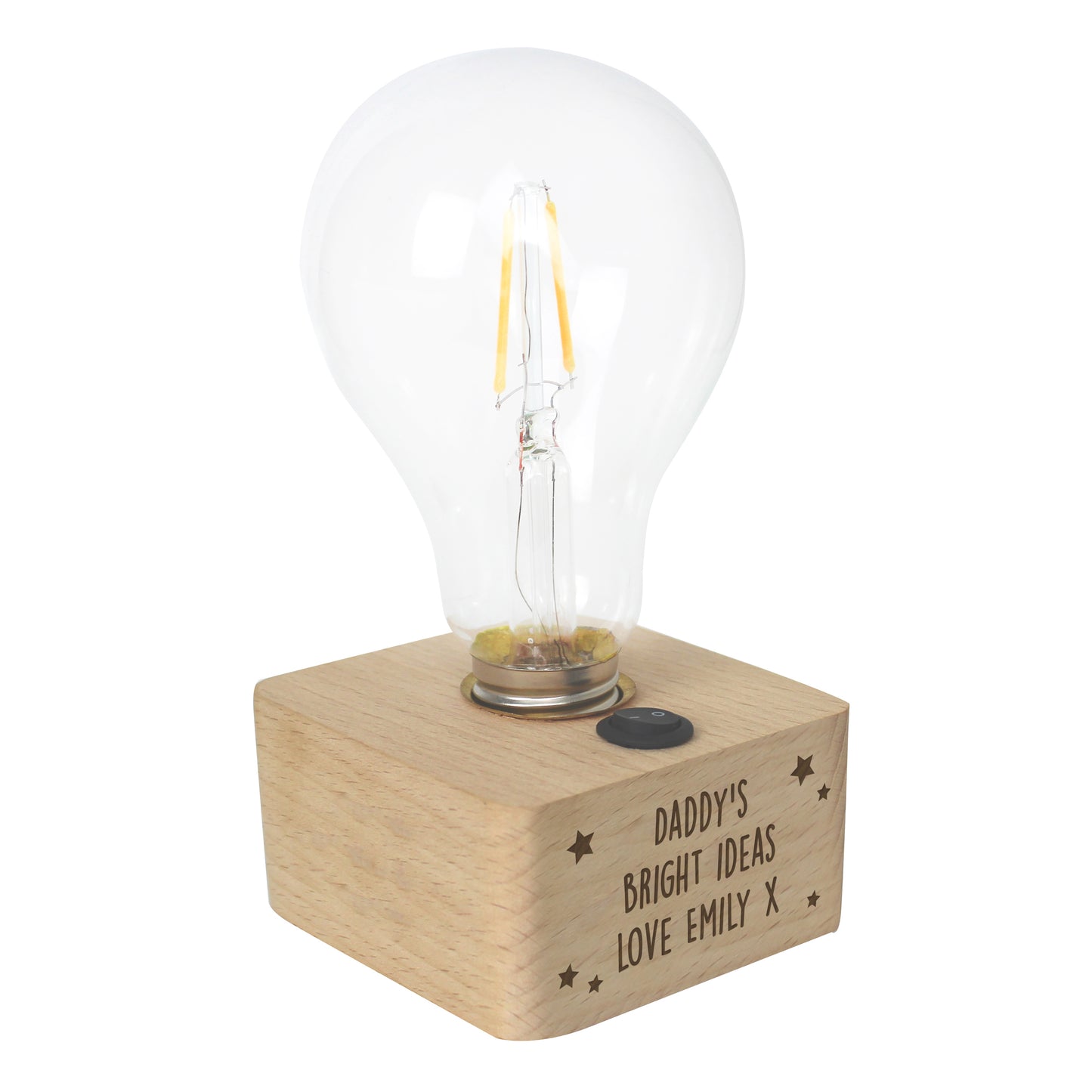 Personalised Stars LED Bulb Table Lamp - MK&JD Gifts