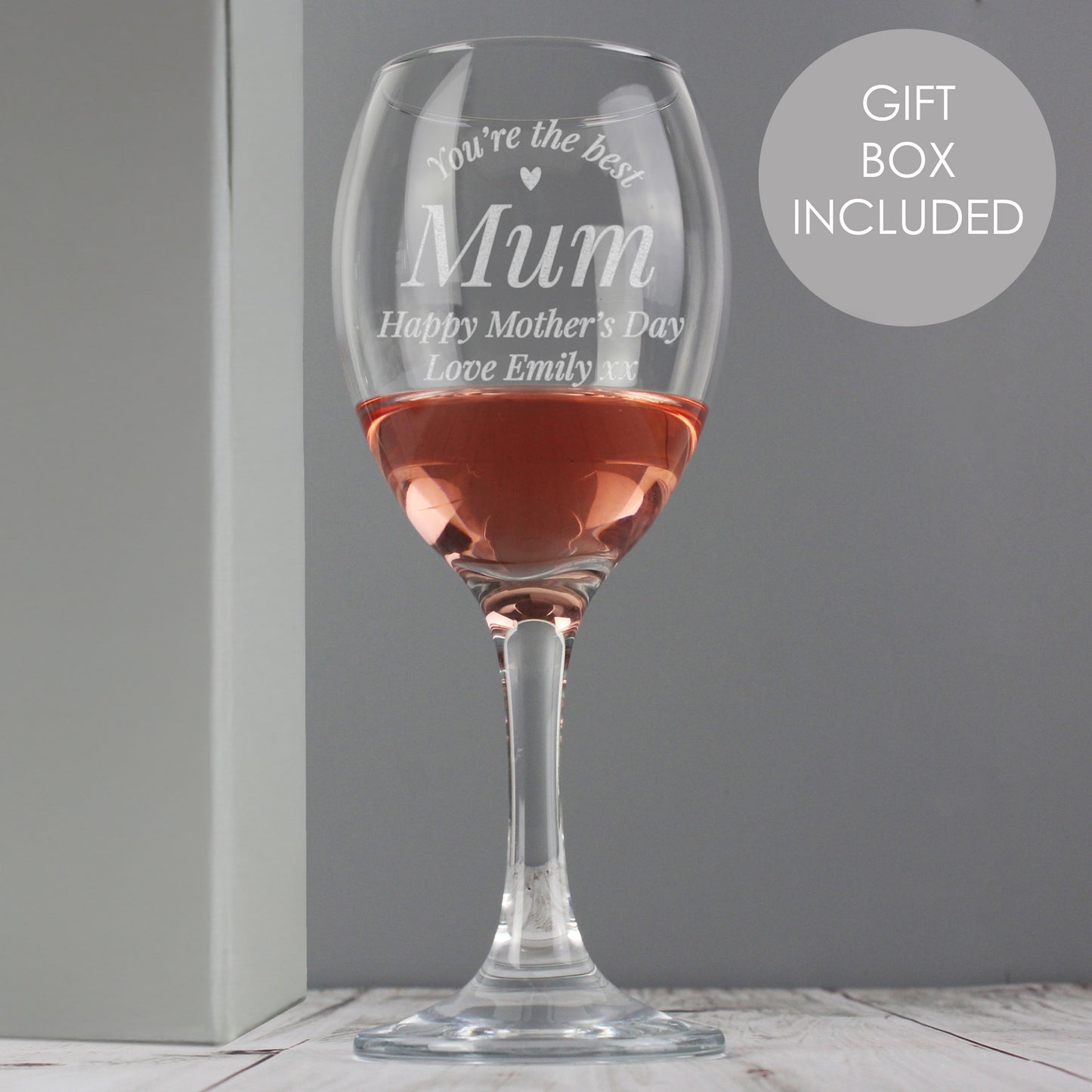 Personalised You Are The Best Wine Glass - MK&JD Gifts