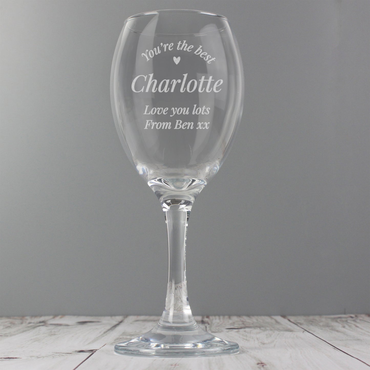 Personalised You Are The Best Wine Glass - MK&JD Gifts
