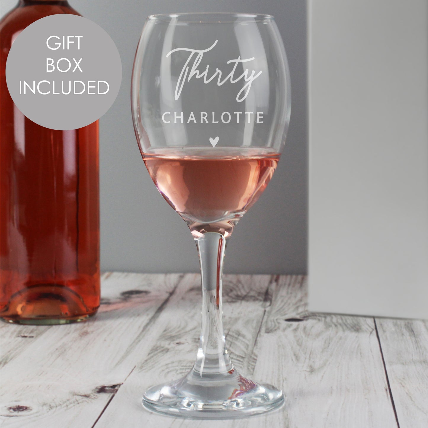 Personalised Big Age Wine Glass - MK&JD Gifts