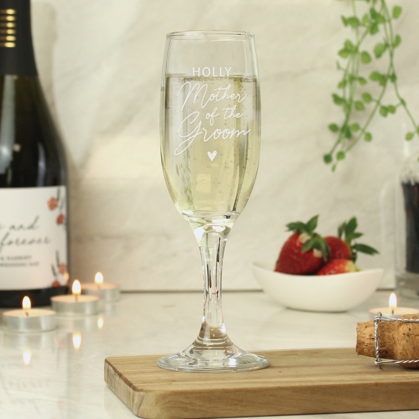Personalised Mother of the Groom Flute Glass - MK&JD Gifts