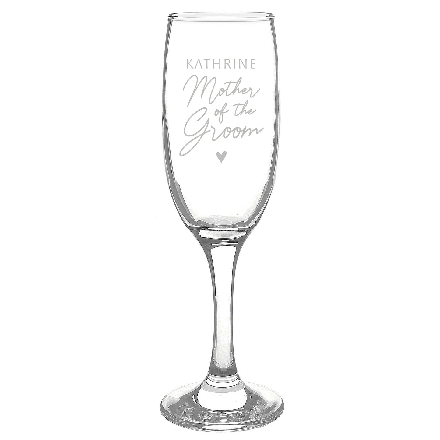 Personalised Mother of the Groom Flute Glass - MK&JD Gifts
