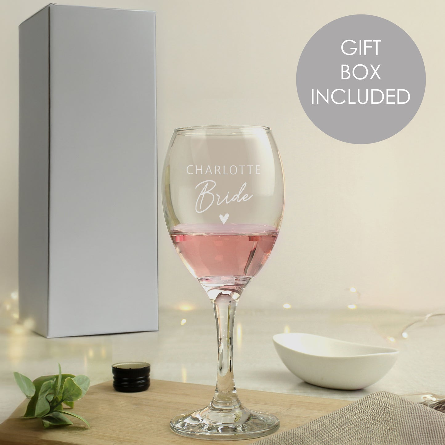 Personalised Bride Wine Glass - MK&JD Gifts