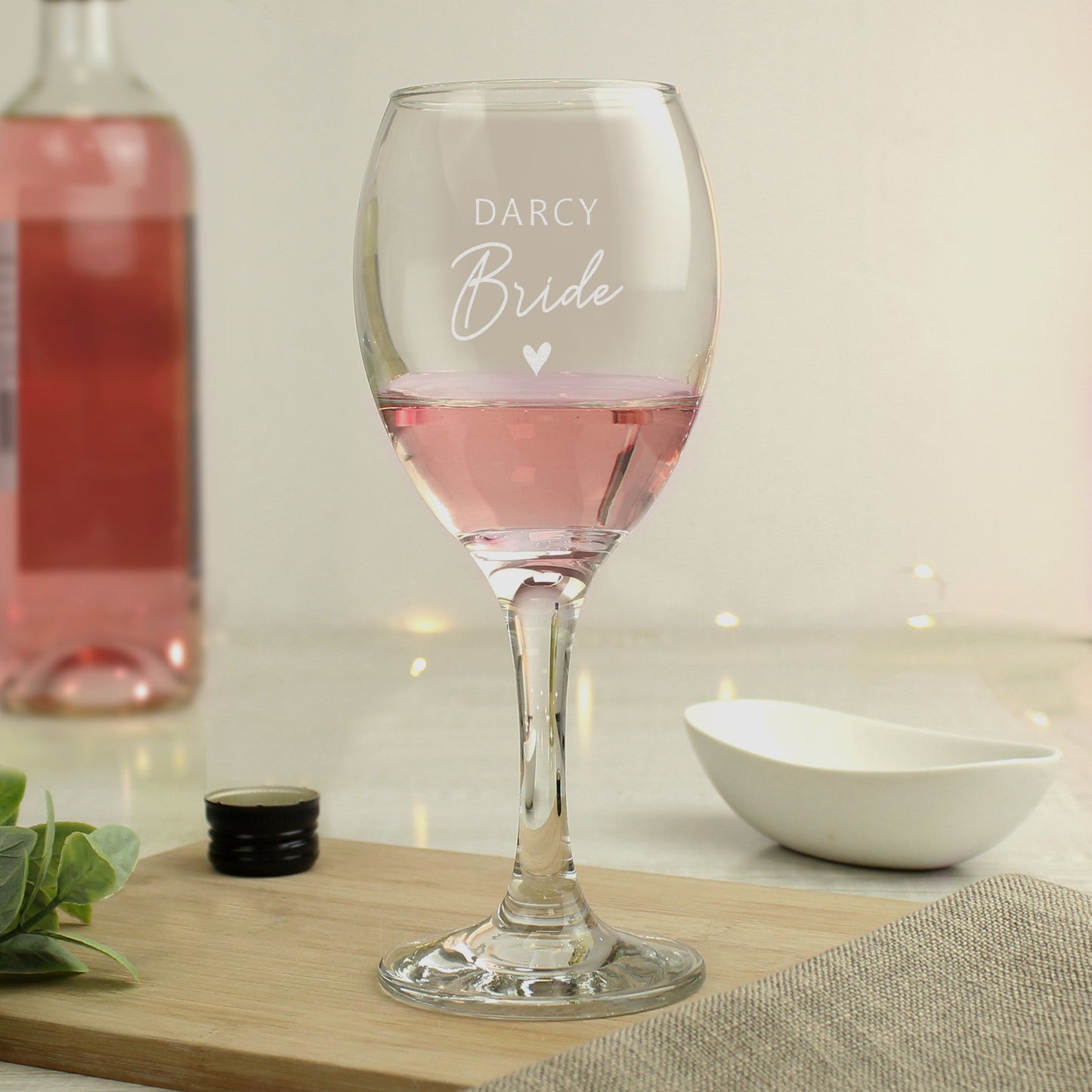 Personalised Bride Wine Glass - MK&JD Gifts