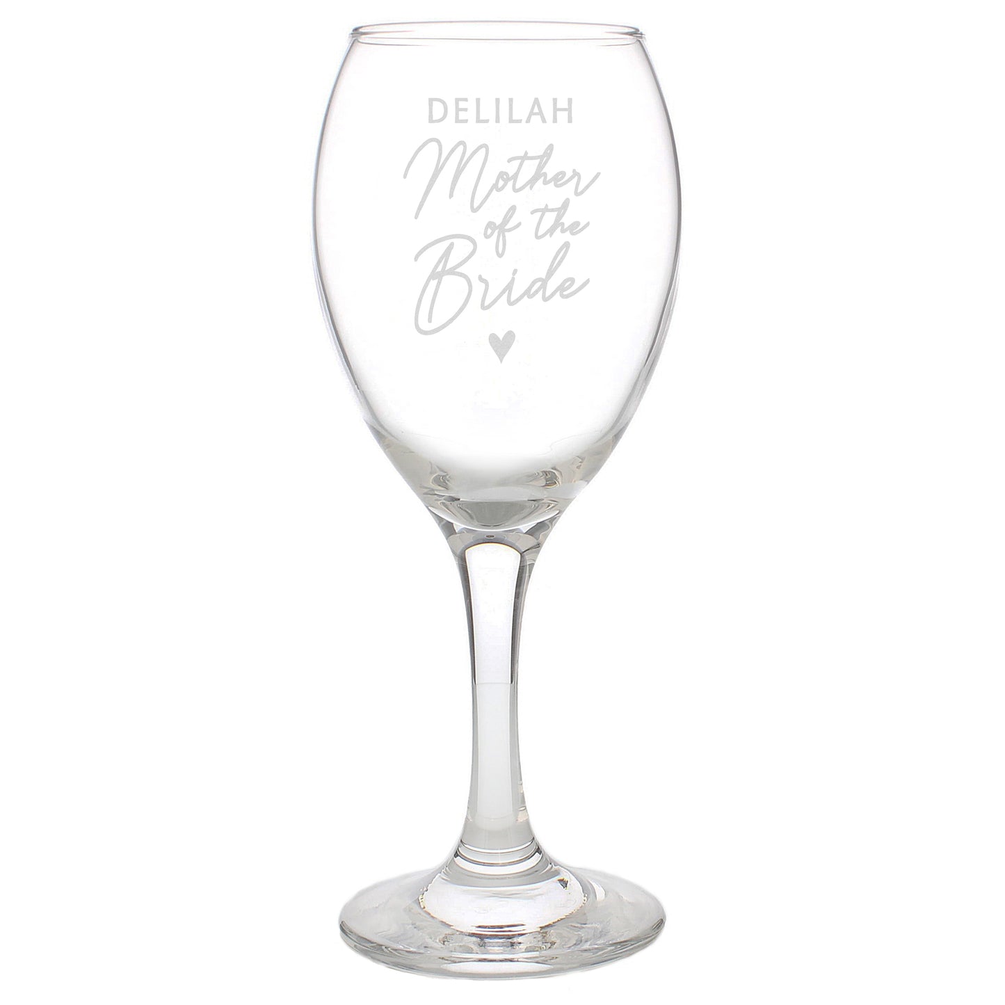 Personalised Mother of the Bride Wine Glass - MK&JD Gifts
