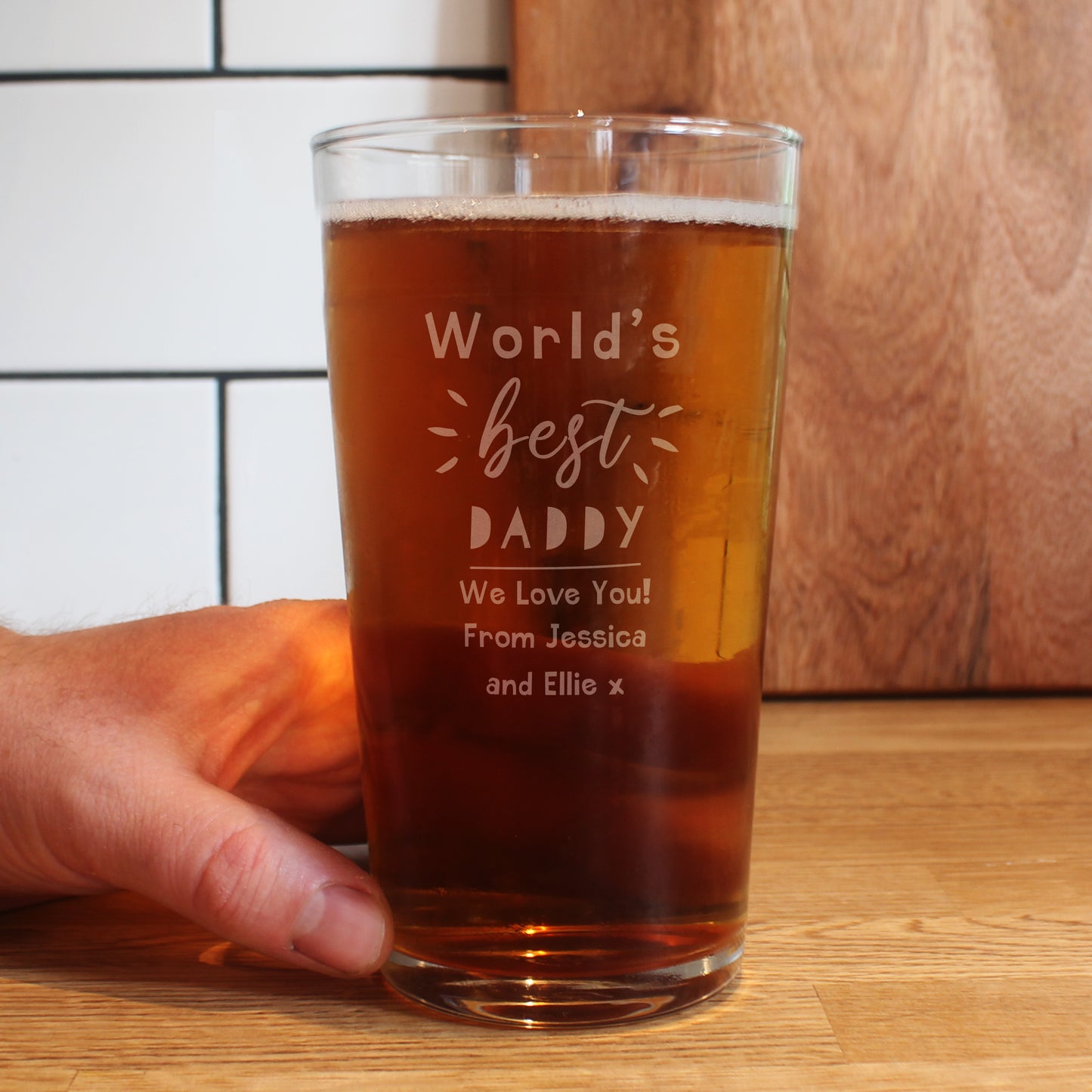 Personalised World's Best Pint Glass - MK&JD Gifts