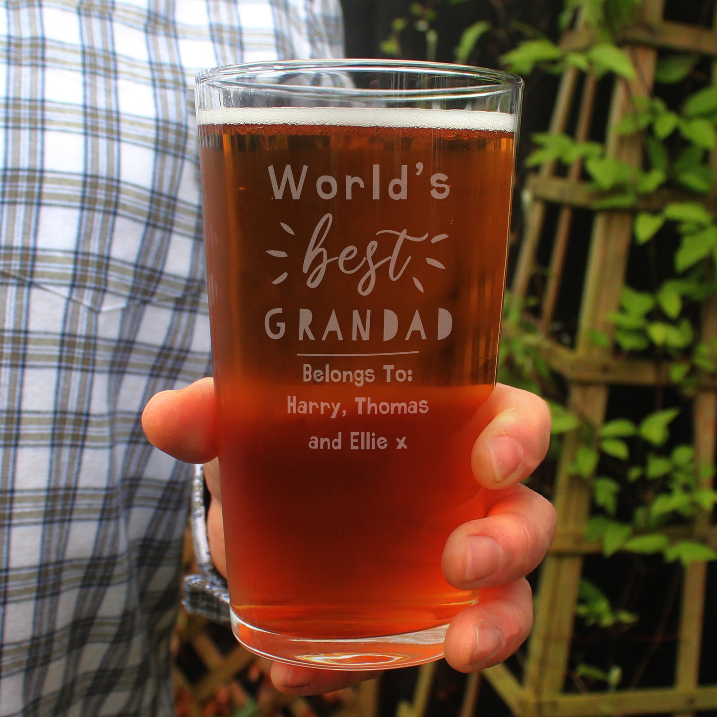 Personalised World's Best Pint Glass - MK&JD Gifts