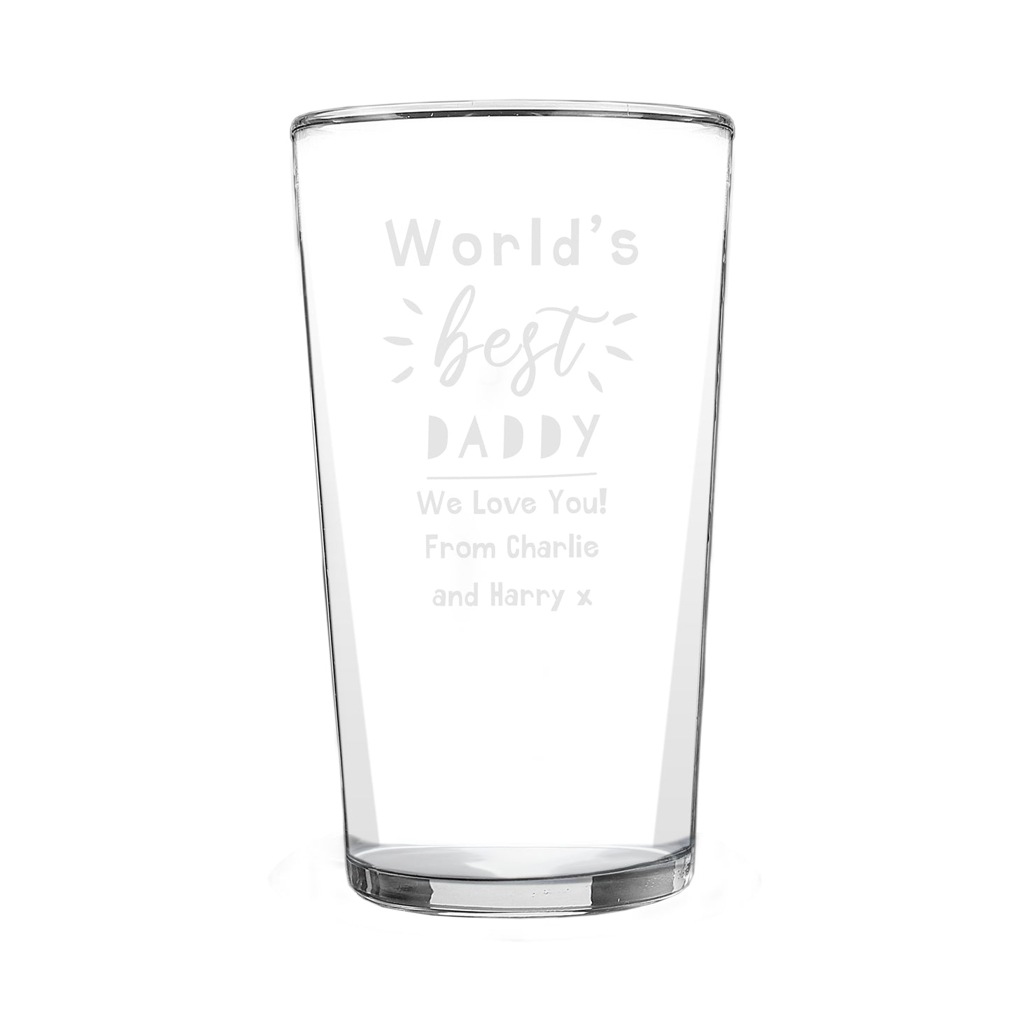 Personalised World's Best Pint Glass - MK&JD Gifts