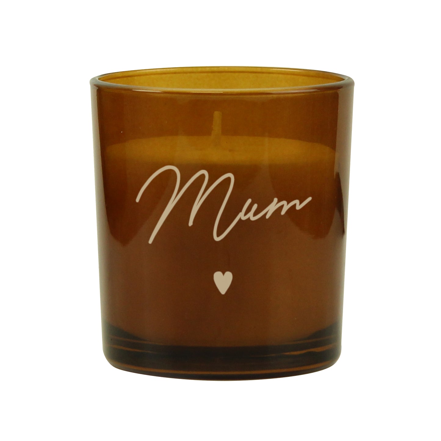 Personalised Amber Glass Candle - MK&JD Gifts