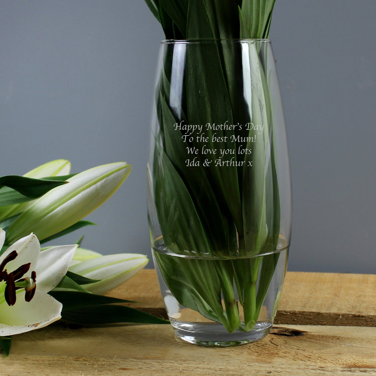 Personalised Tapered Bullet Vase - MK&JD Gifts