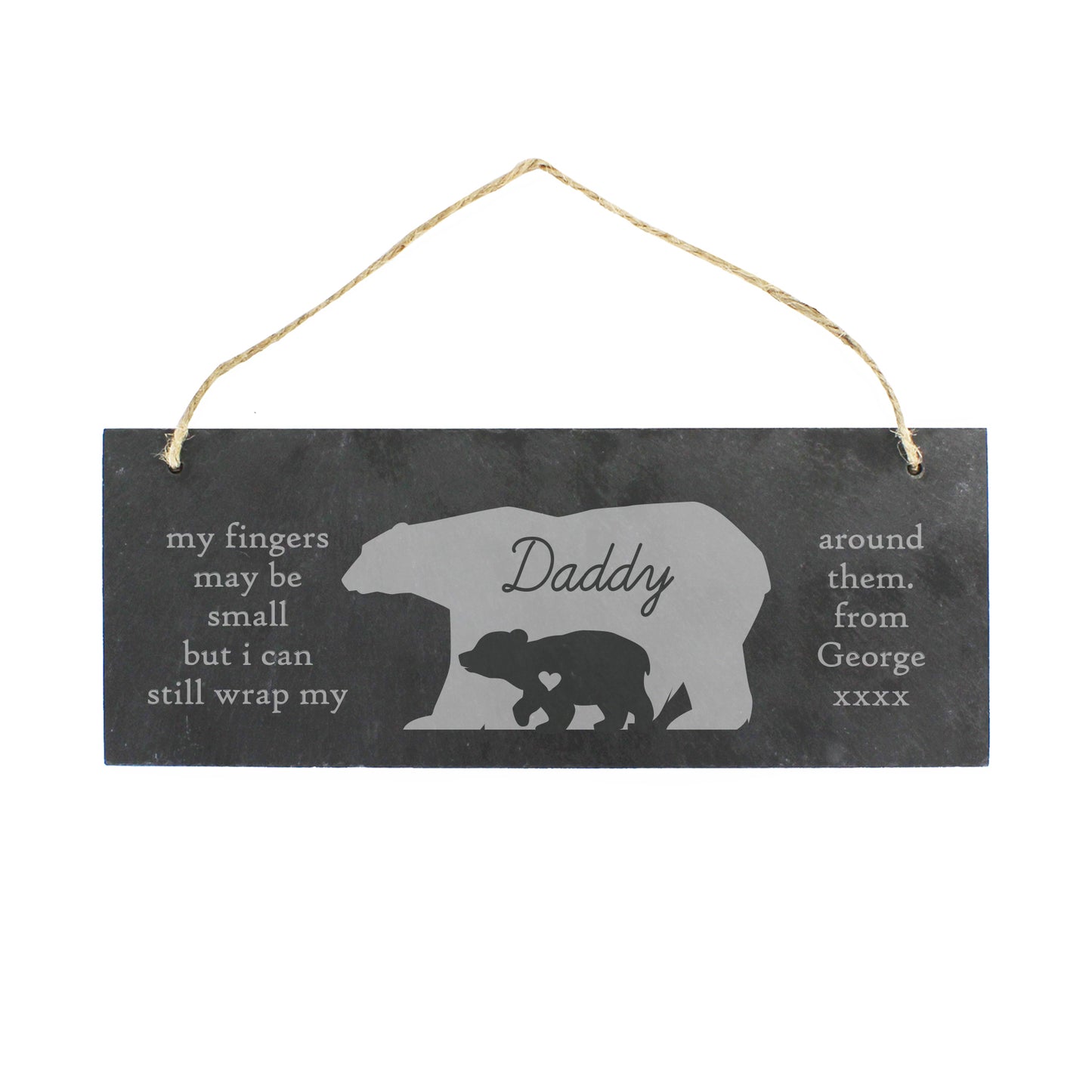 Personalised Bear Slate Door Plaque - MK&JD Gifts