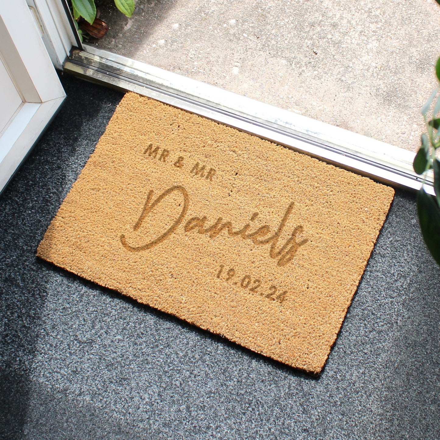 Personalised Couples Rectangle Indoor Doormat - MK&JD Gifts