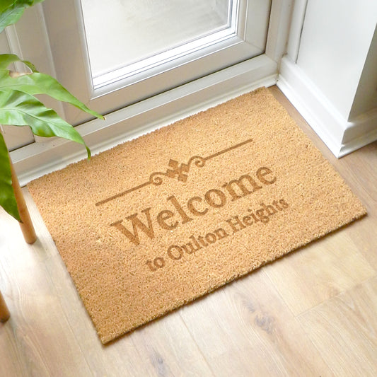Personalised Ornate Rectangle Indoor Doormat - MK&JD Gifts