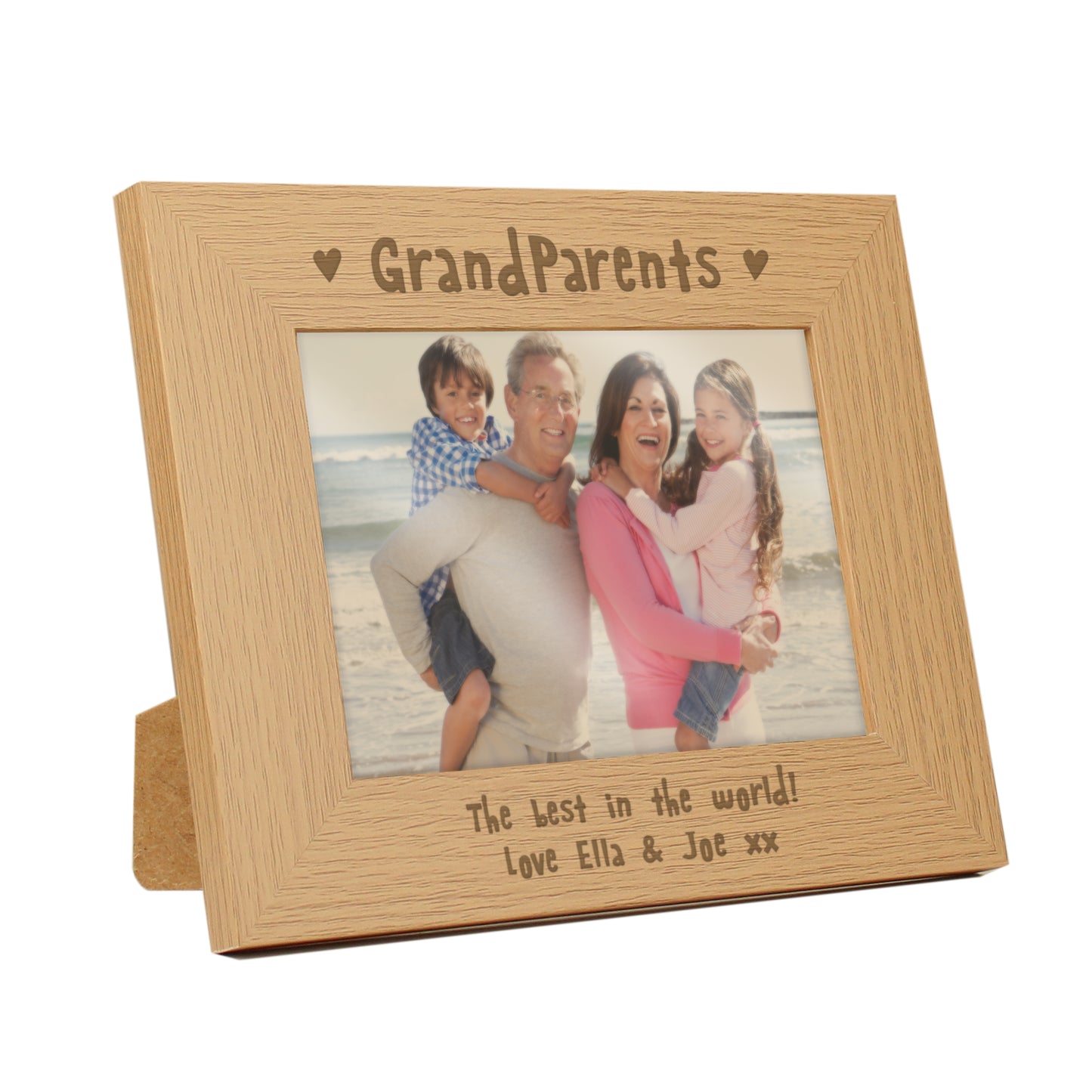 Personalised Grandparents 5x7 Landscape Wooden Photo Frame - MK&JD Gifts