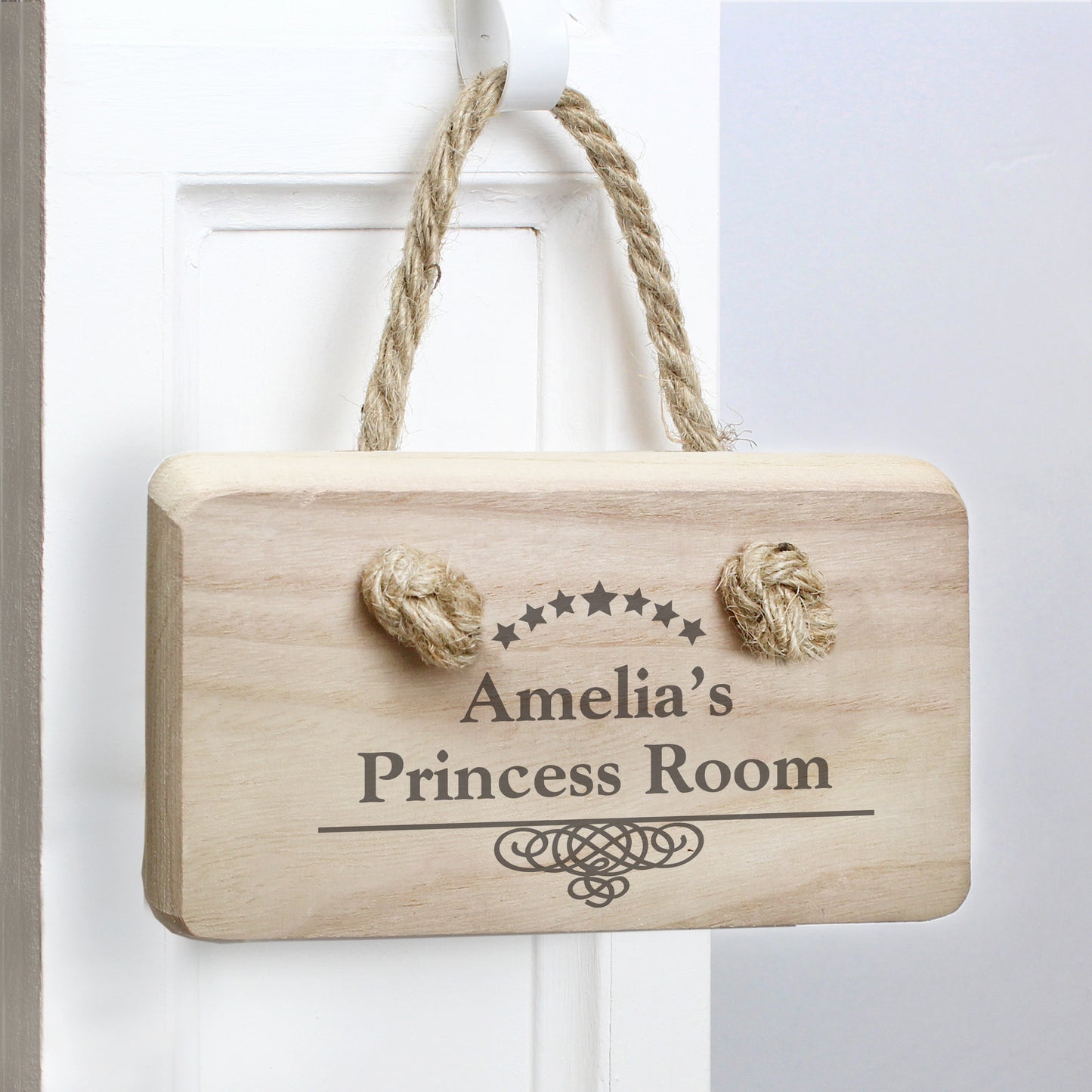 Personalised Decorative Swirl Wooden Sign - MK&JD Gifts