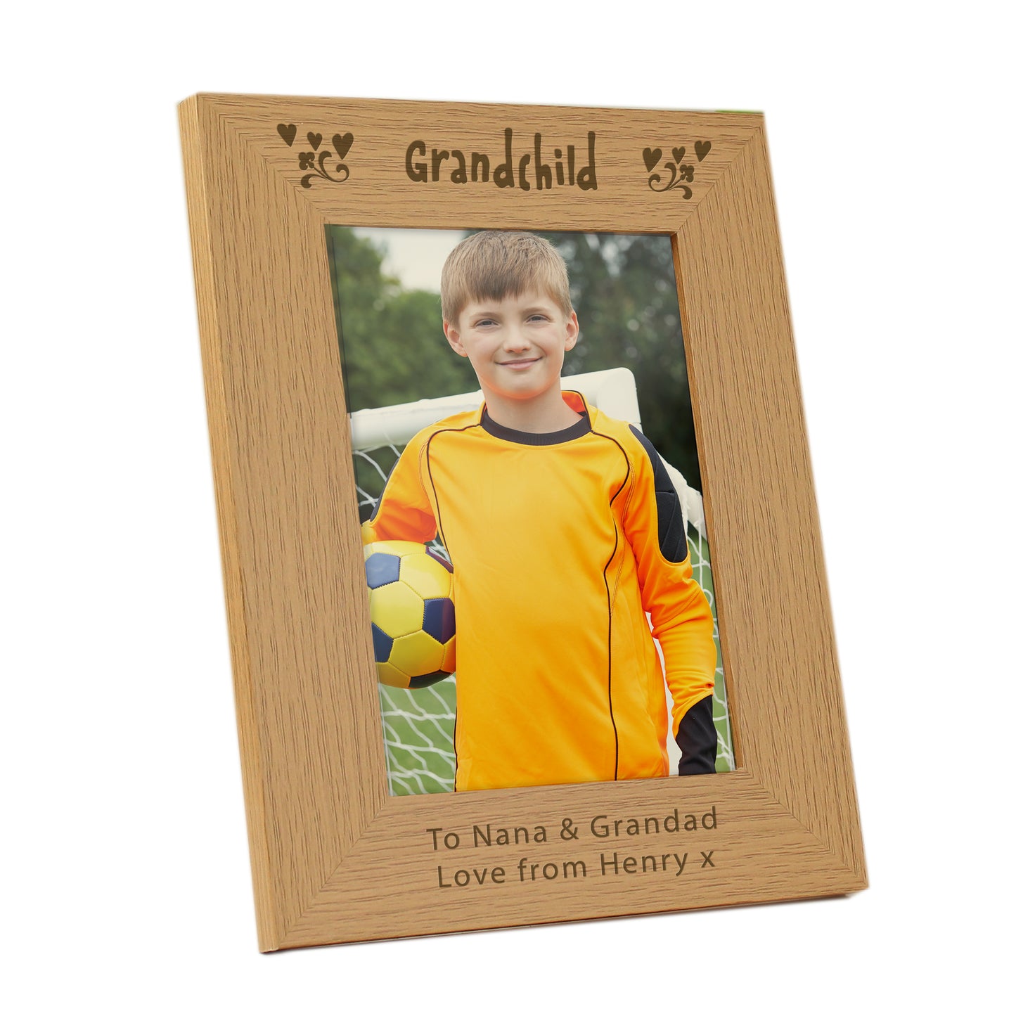Personalised Grandchild 5x7 Oak Finish Photo Frame - MK&JD Gifts