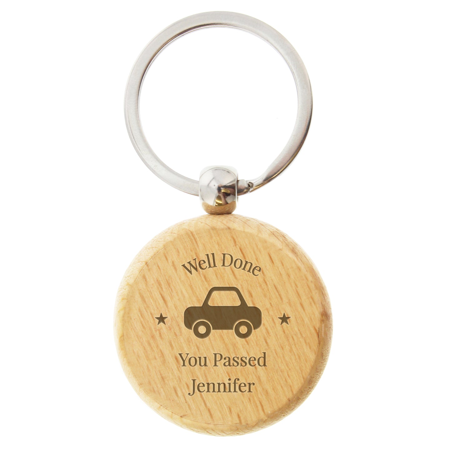Personalised 'Car Motif' Wooden Keyring - MK&JD Gifts