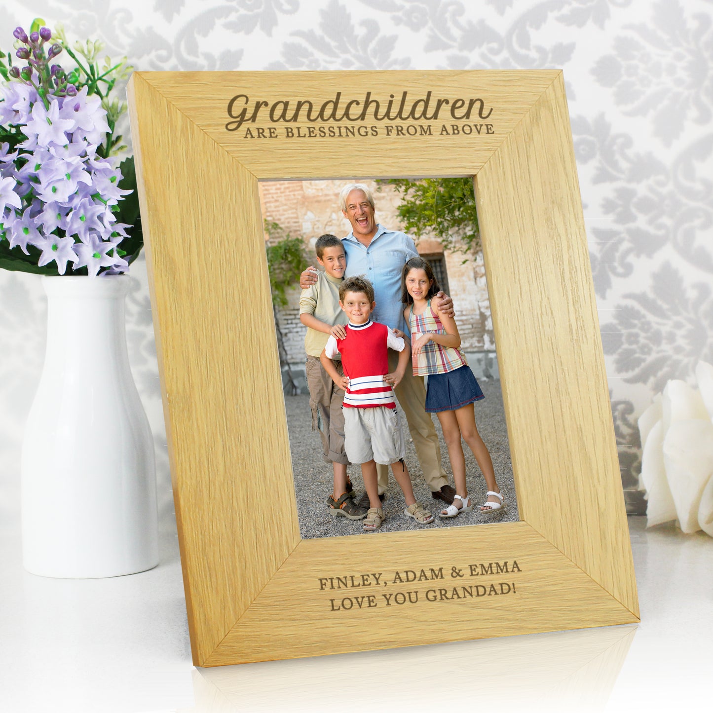 Personalised Grandchildren Are A Blessing 6x4 Oak Finish Photo Frame - MK&JD Gifts